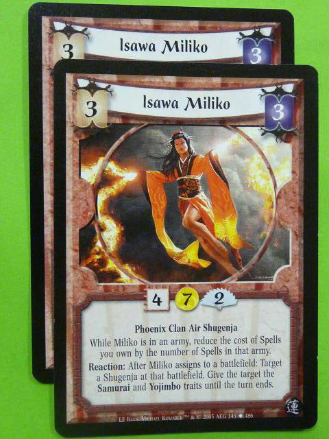 L5R Card Legend of Five Rings: ISAWA MILIKO 145/486 x2