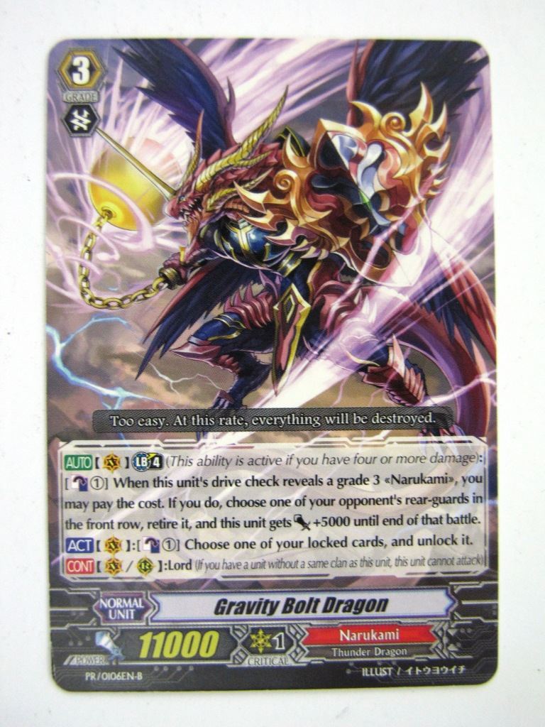 Vanguard Promo Cards: GRAVITY BOLT DRAGON # 13H66