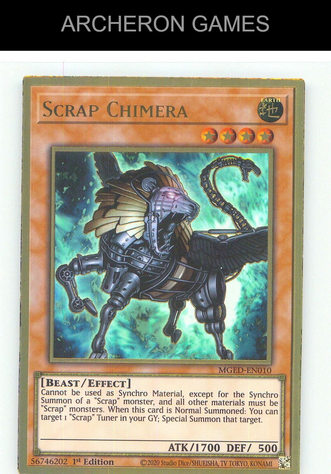 Scrap Chimera Premium Gold Rare YUGIOH Card 1st Edition