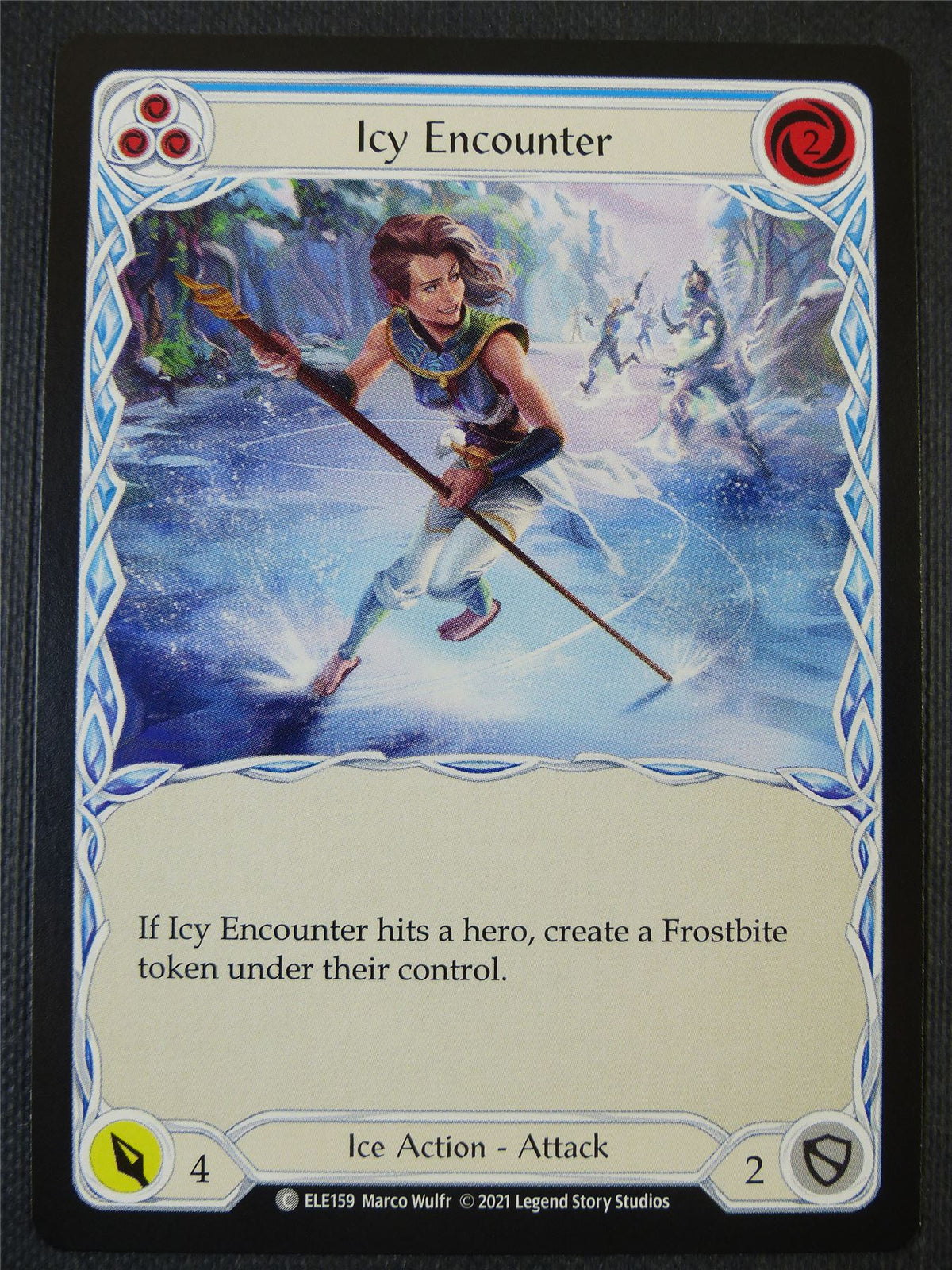 Icy Encounter - Blue - Tales of Aria 1st ed - Flesh and Blood Card #650