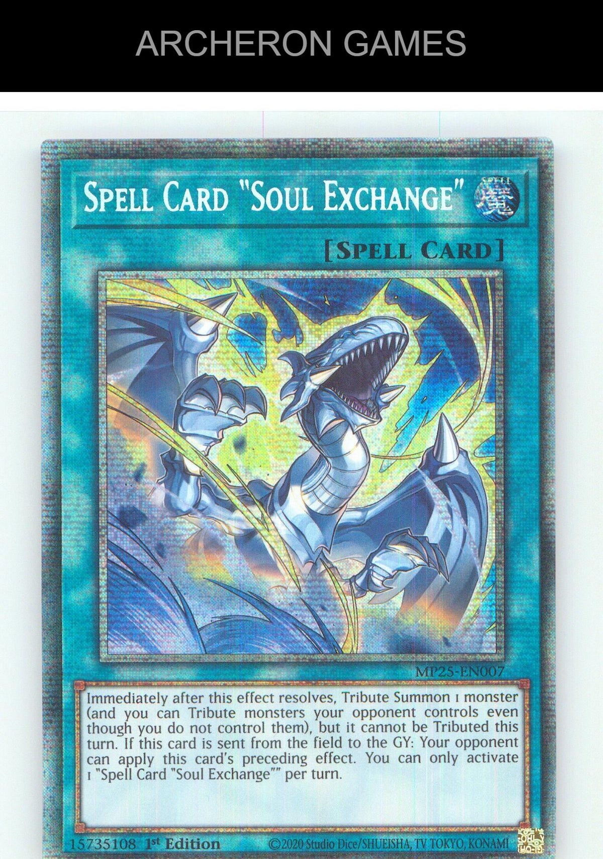 Spell Card "Soul Exchange" Starlight Rare YUGIOH Card 1st Edition