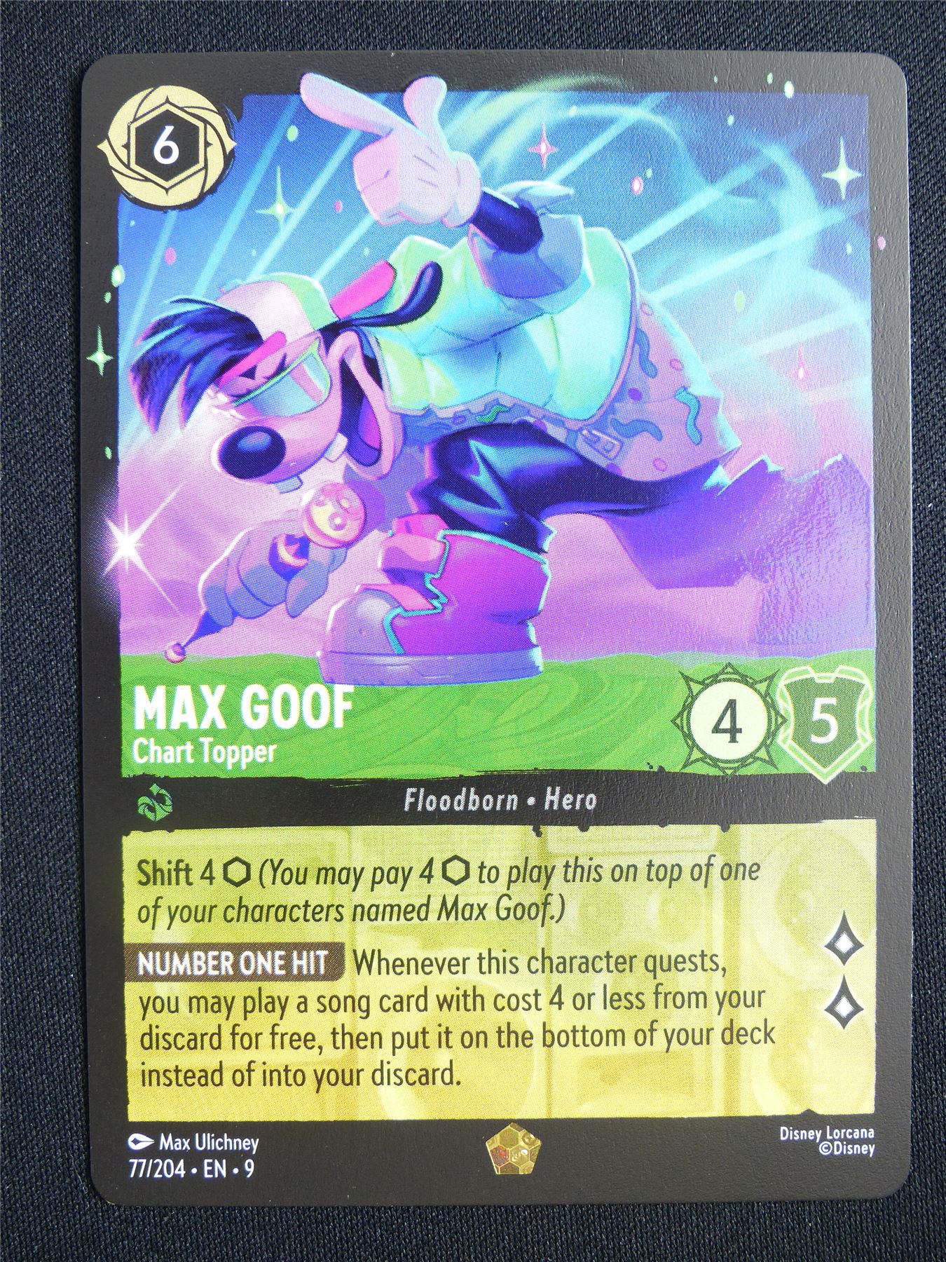 Max Goof Chart Topper 77/204 - Lorcana Card #13R