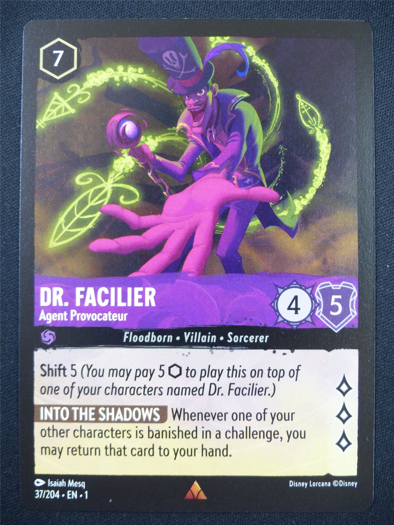 dr facilier cards lorcana Dr. Facilier Agent Provocateur 37/204