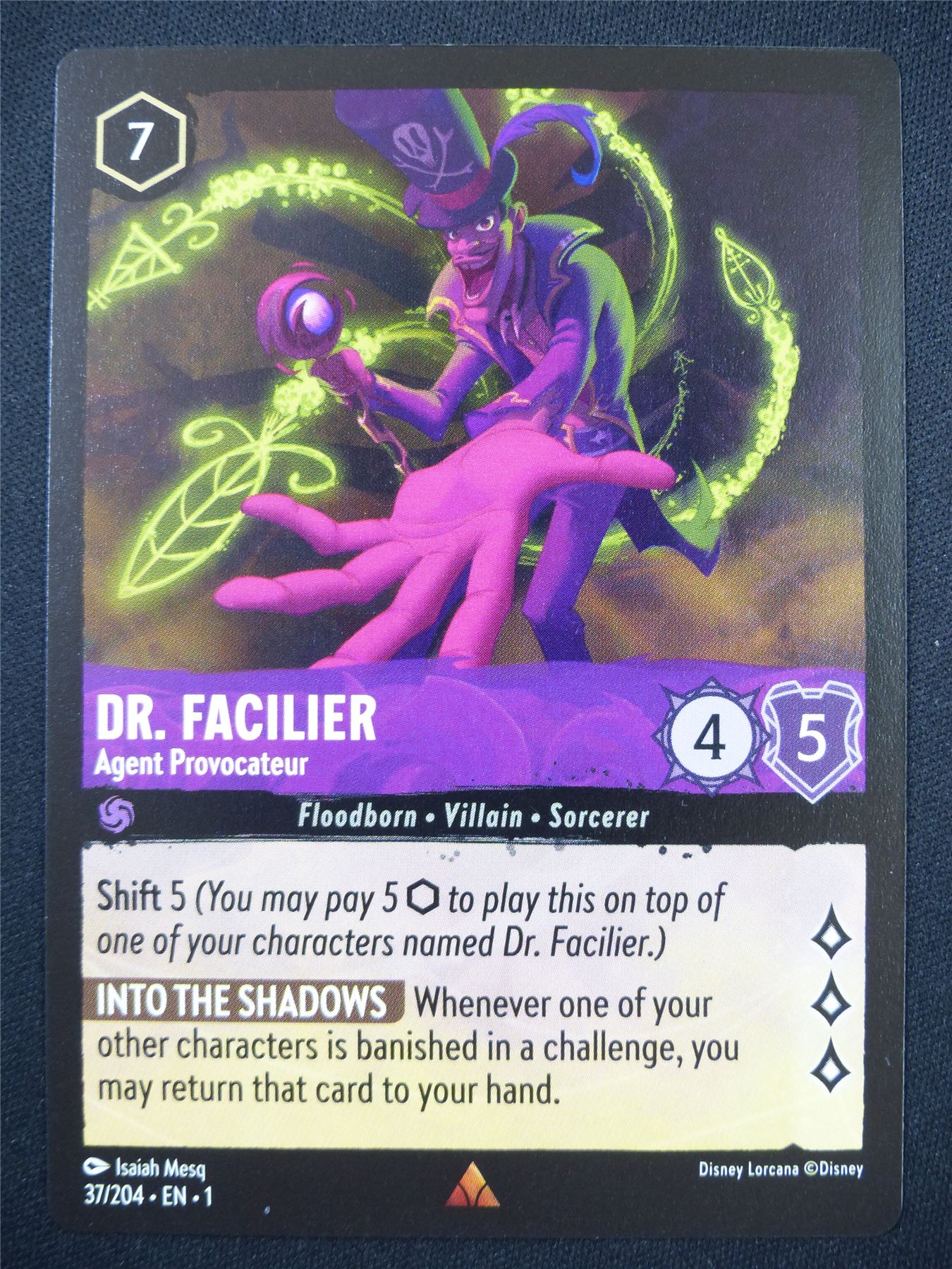 Dr. Facilier Agent Provocateur 37/204 - Lorcana Card #5KP