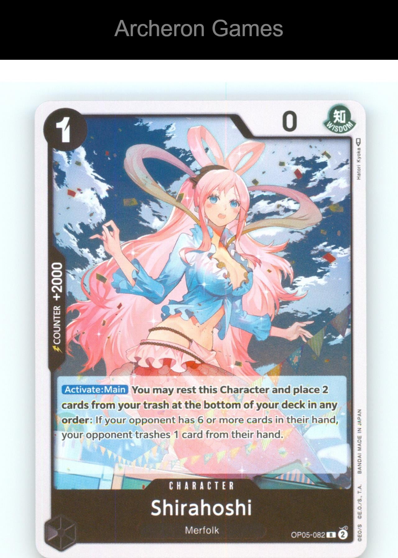 Shirahoshi OP05-082 R One Piece Card NM/EX+ Foil