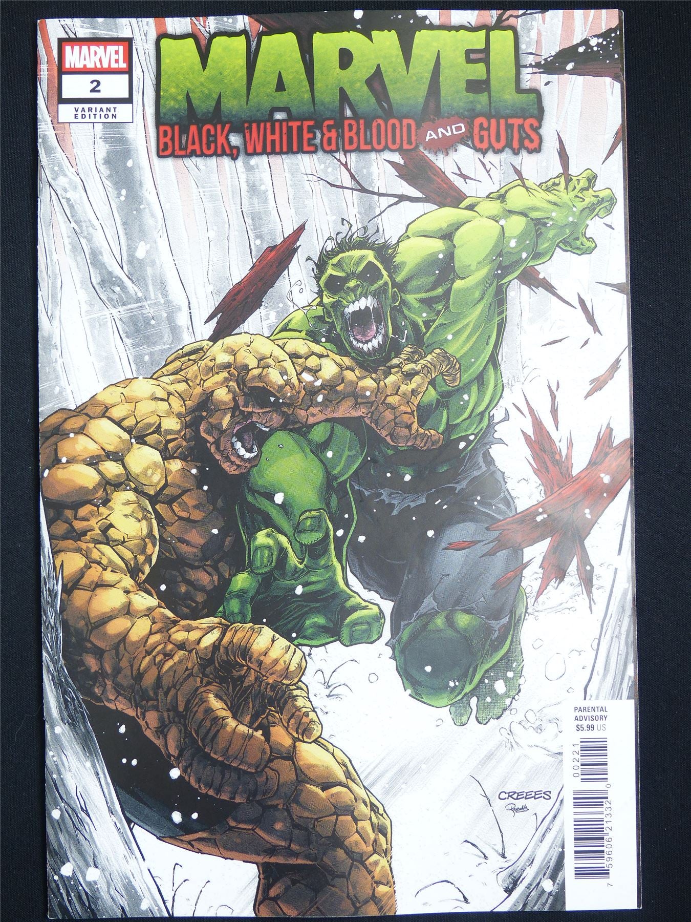 MARVEL Black White & Blood and Guts #2 Variant - Marvel Comic #6EV