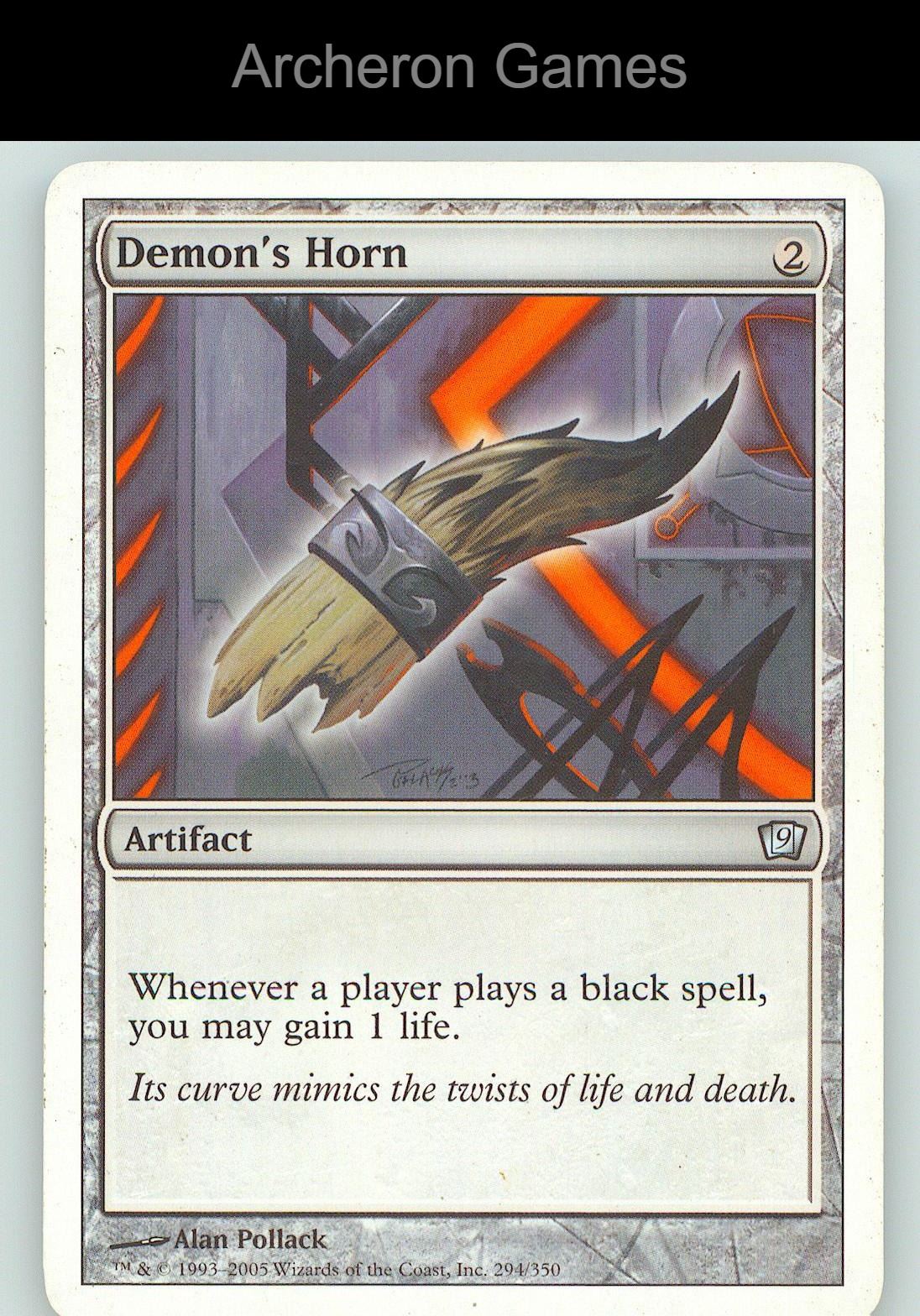 Demon's Horn 9ED 294 UC MTG Card NM/EX+