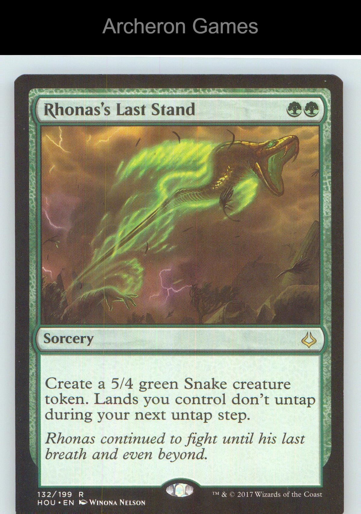 Rhonas's Last Stand HOU 132 R MTG Card NM/EX+