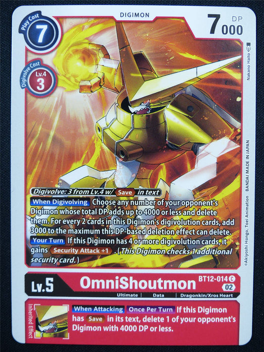 OmniShoutmon BT12-014 - Digimon Card #OI