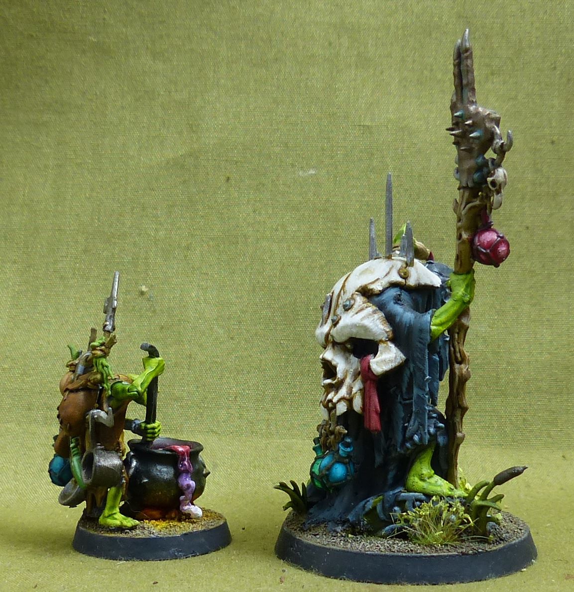 Swampcalla Shaman with Pot-grot painted - Orruk Warclans - Warhammer AoS #2P2