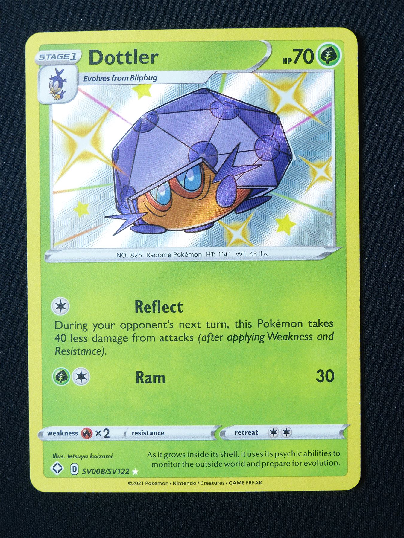 Dottler SV008/SV122 Shiny Holo - Pokemon Card #5UV