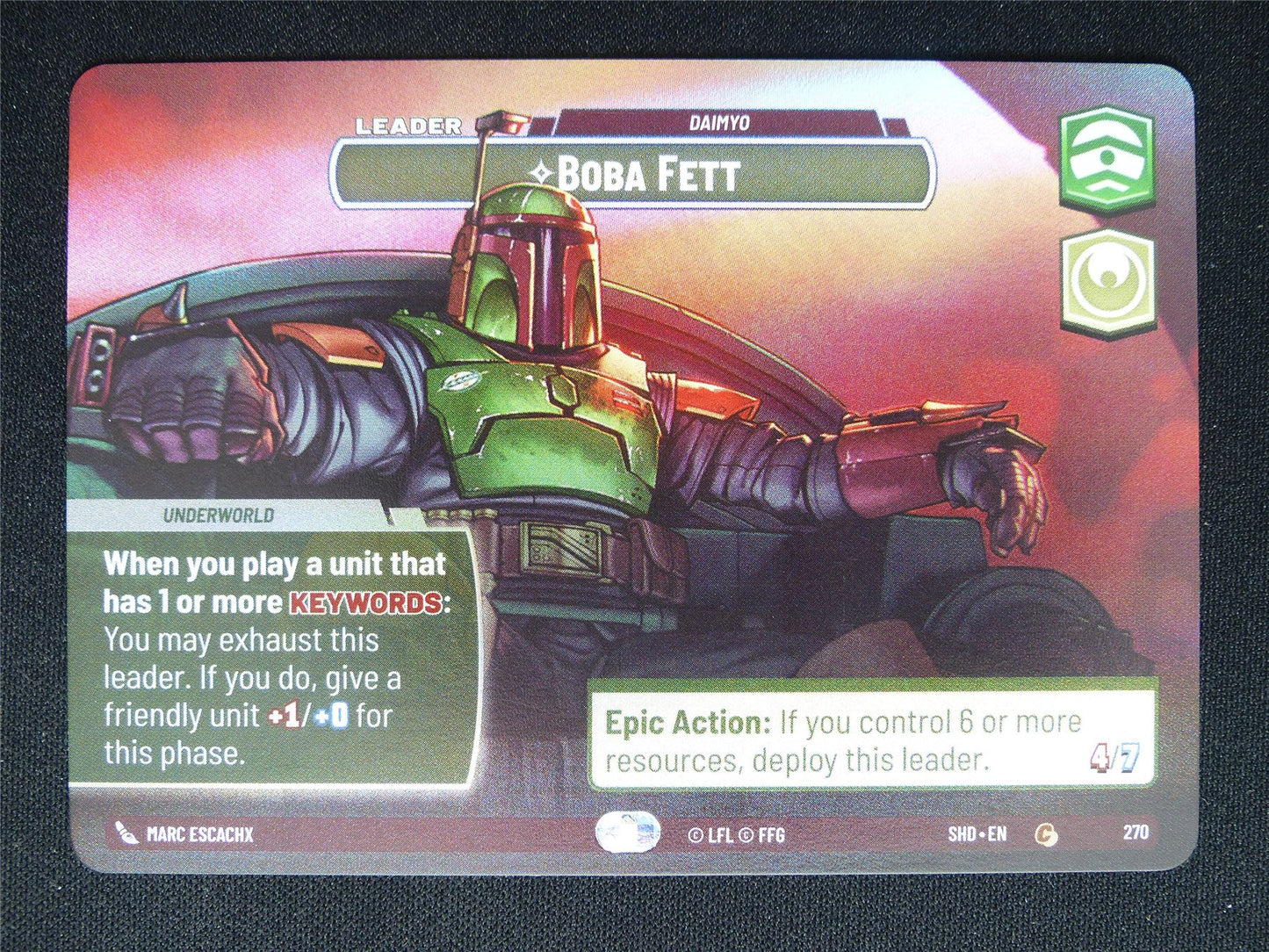 Boba Fett Daimyo 270 - Star Wars Unlimited Card #3UX