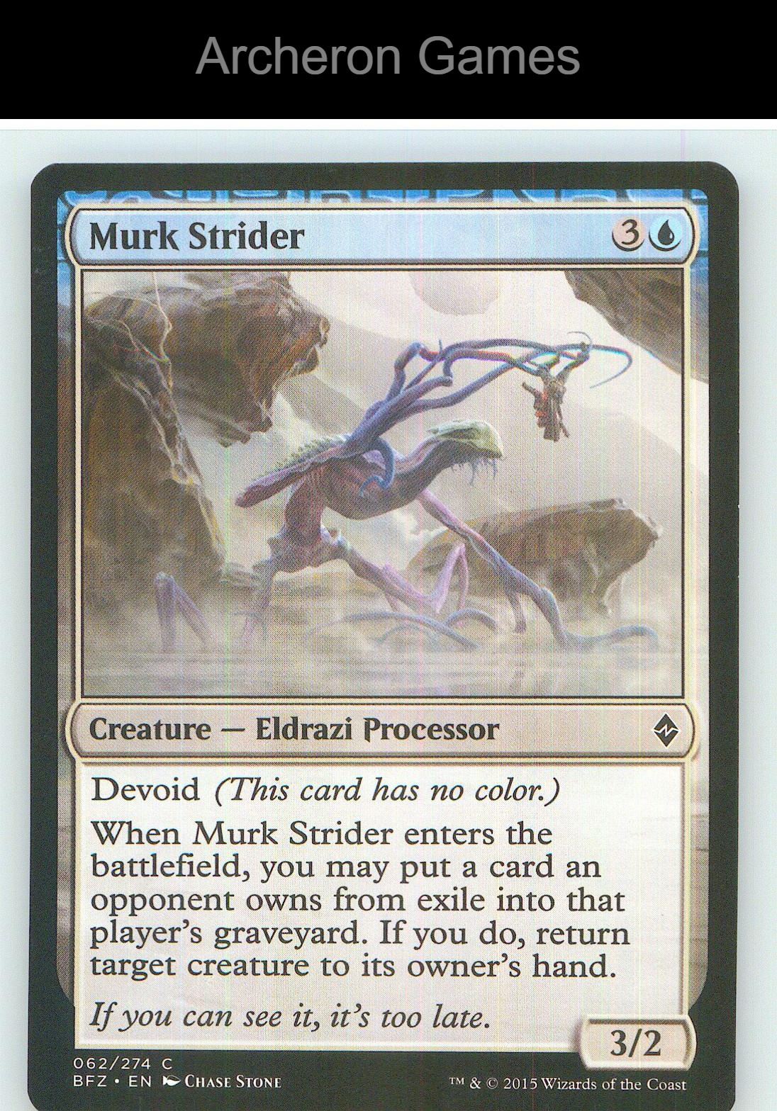 Murk Strider BFZ 62 C MTG Card NM/EX+