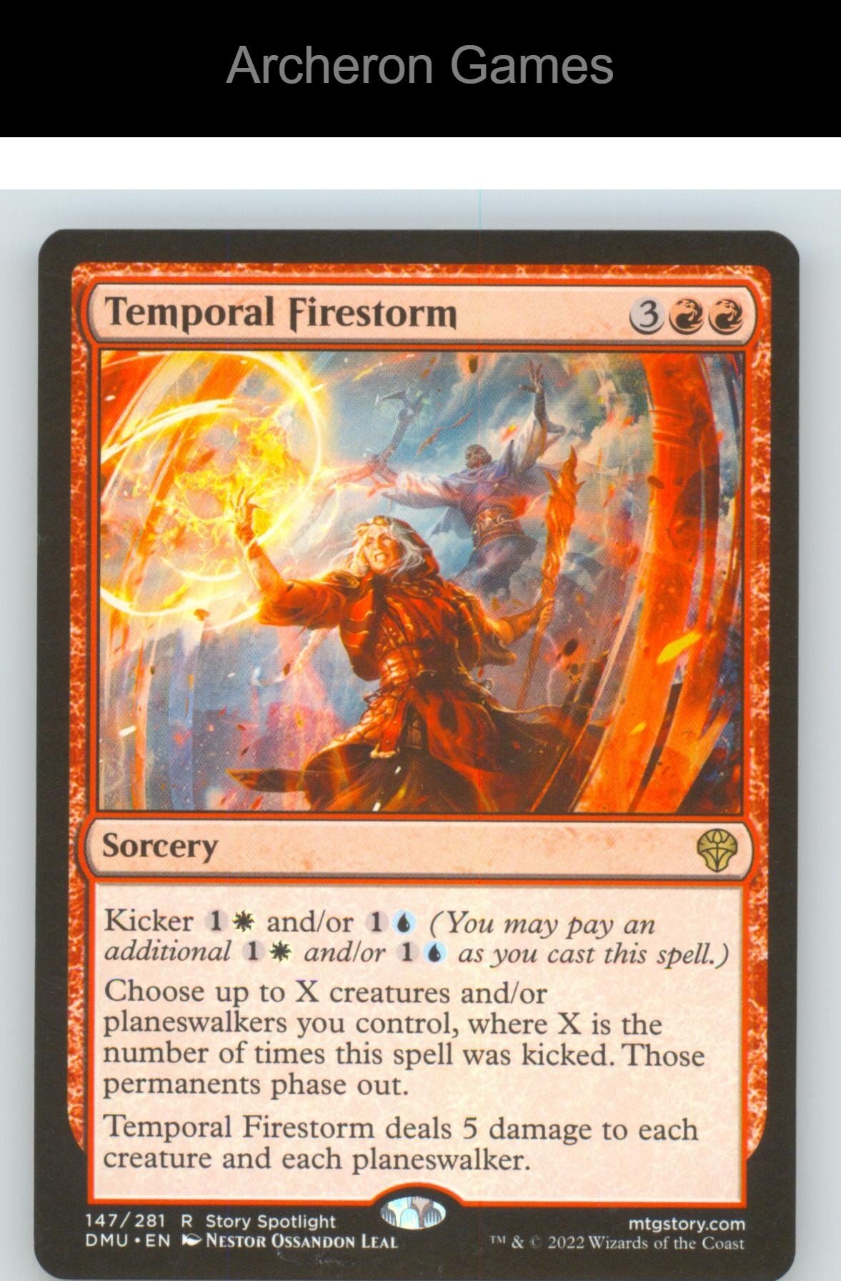 Temporal Firestorm DMU 147 R MTG Card NM/EX+