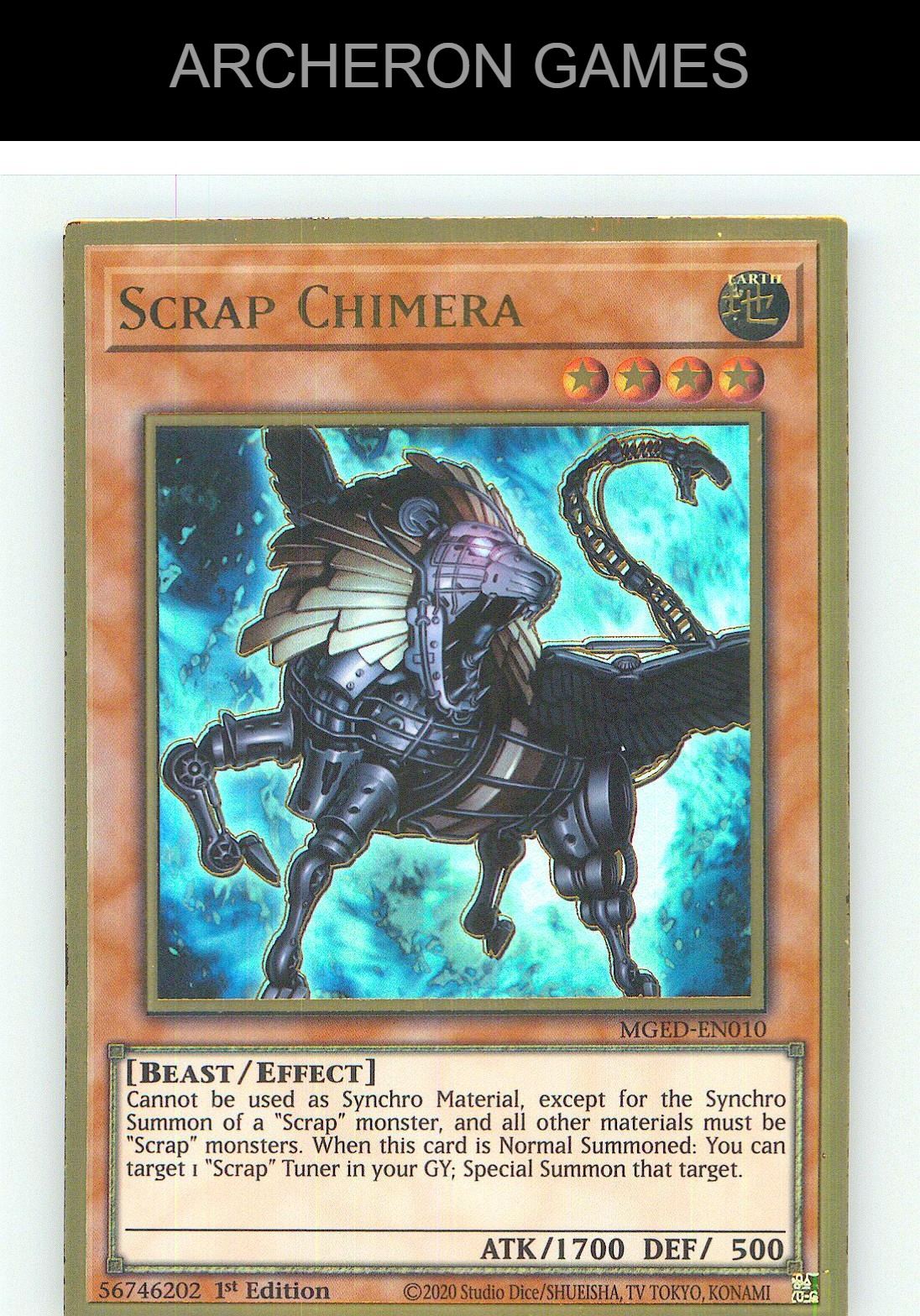 Scrap Chimera Premium Gold Rare YUGIOH Card 1st Edition
