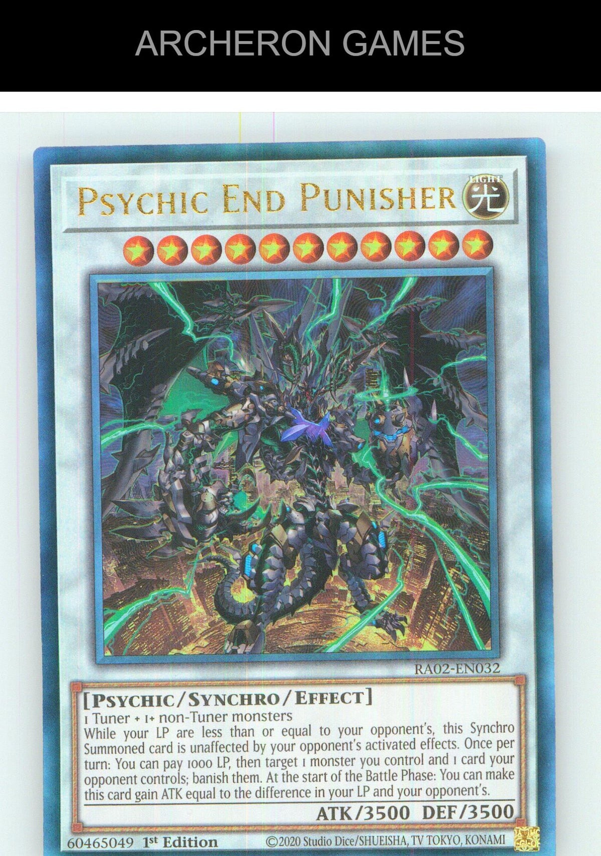 Psychic End Punisher (PCR) Prismatic Collector's Rare YUGIOH Card 1st Edition