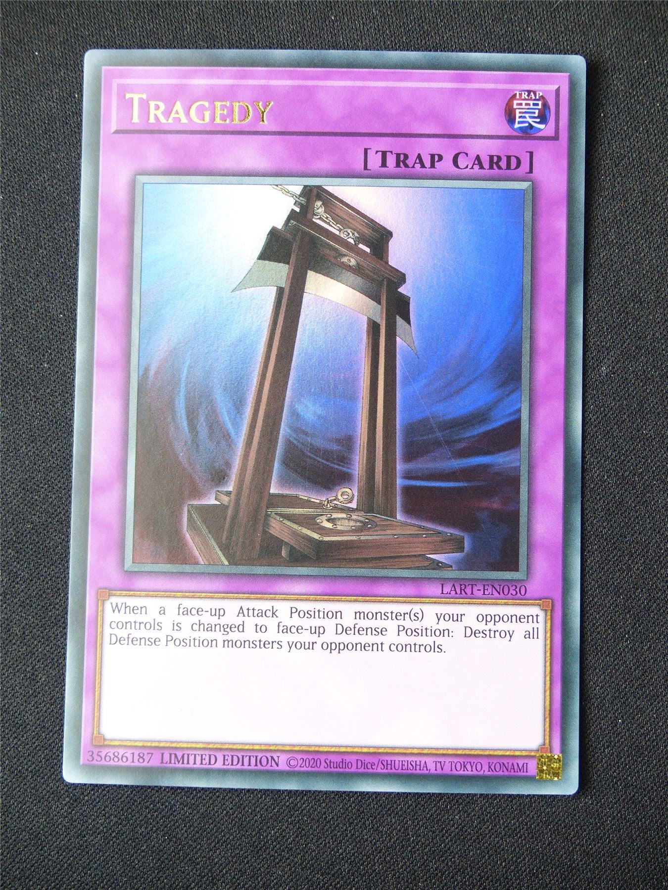 Tragedy LART Ultra Rare played - lim ed Yugioh Card #1V9