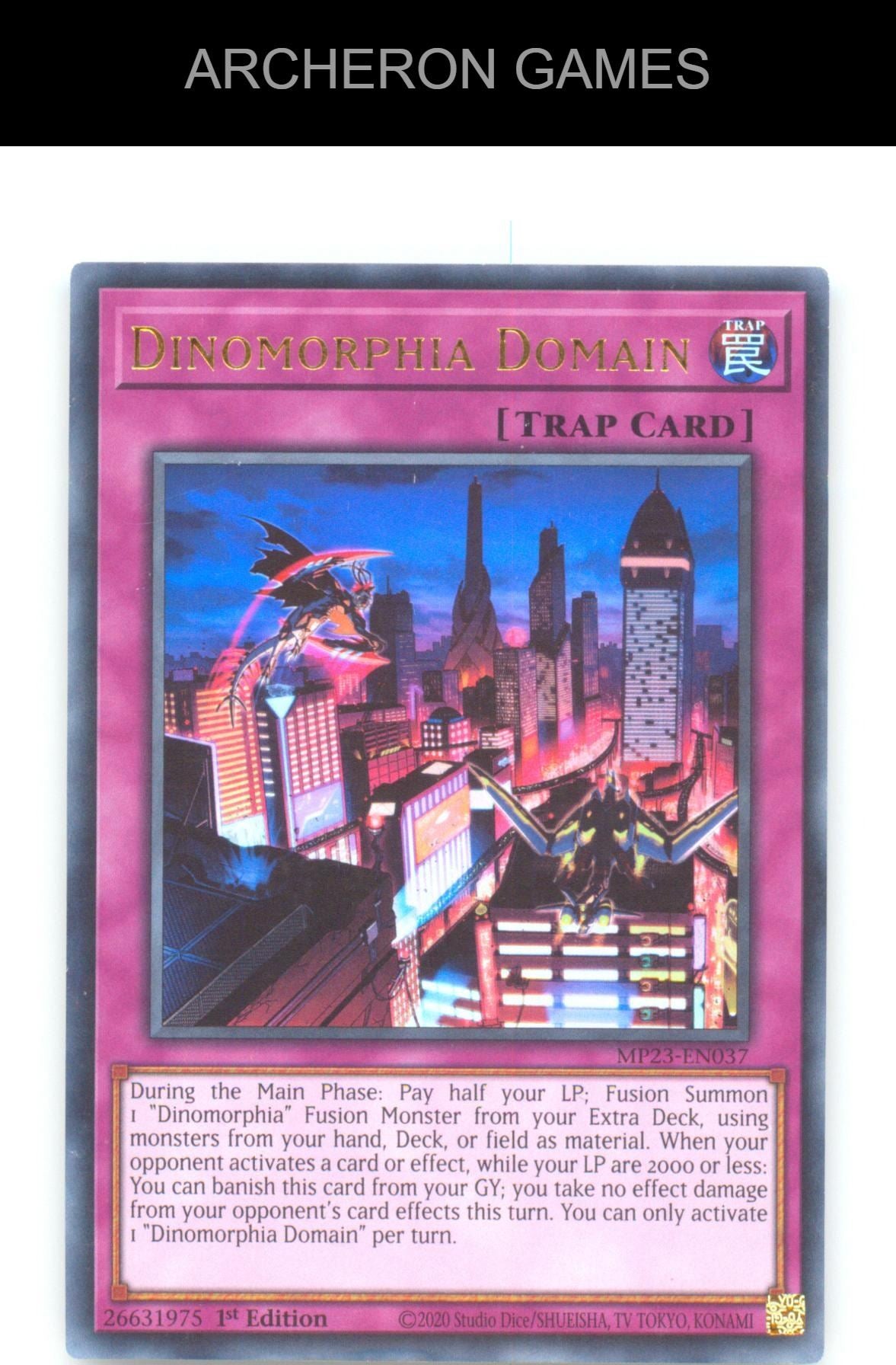 Dinomorphia Domain Ultra Rare YUGIOH Card 1st Edition