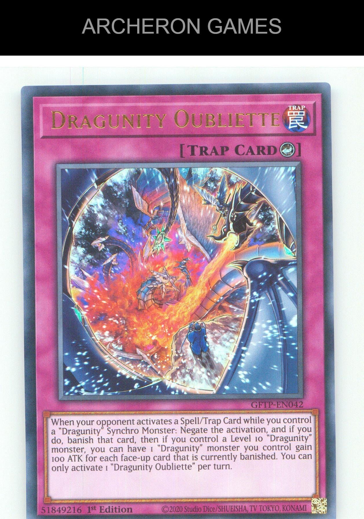 Dragunity Oubliette UR YUGIOH Card 1st Edition