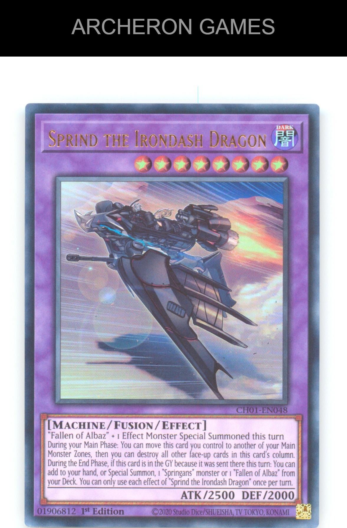 Sprind the Irondash Dragon Ultra Rare YUGIOH Card 1st Edition