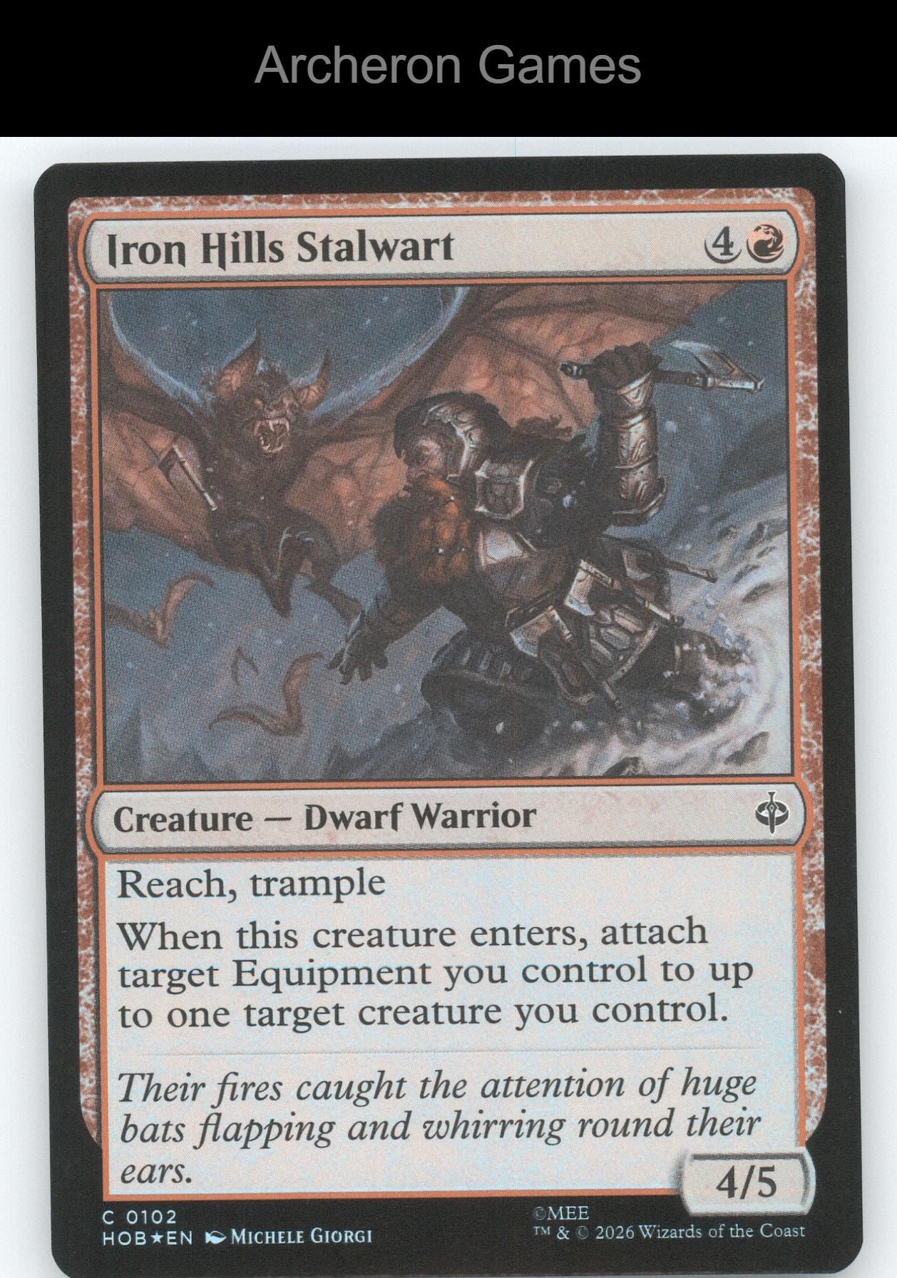 Iron Hills Stalwart HOB 102 C MTG Card The Hobbit