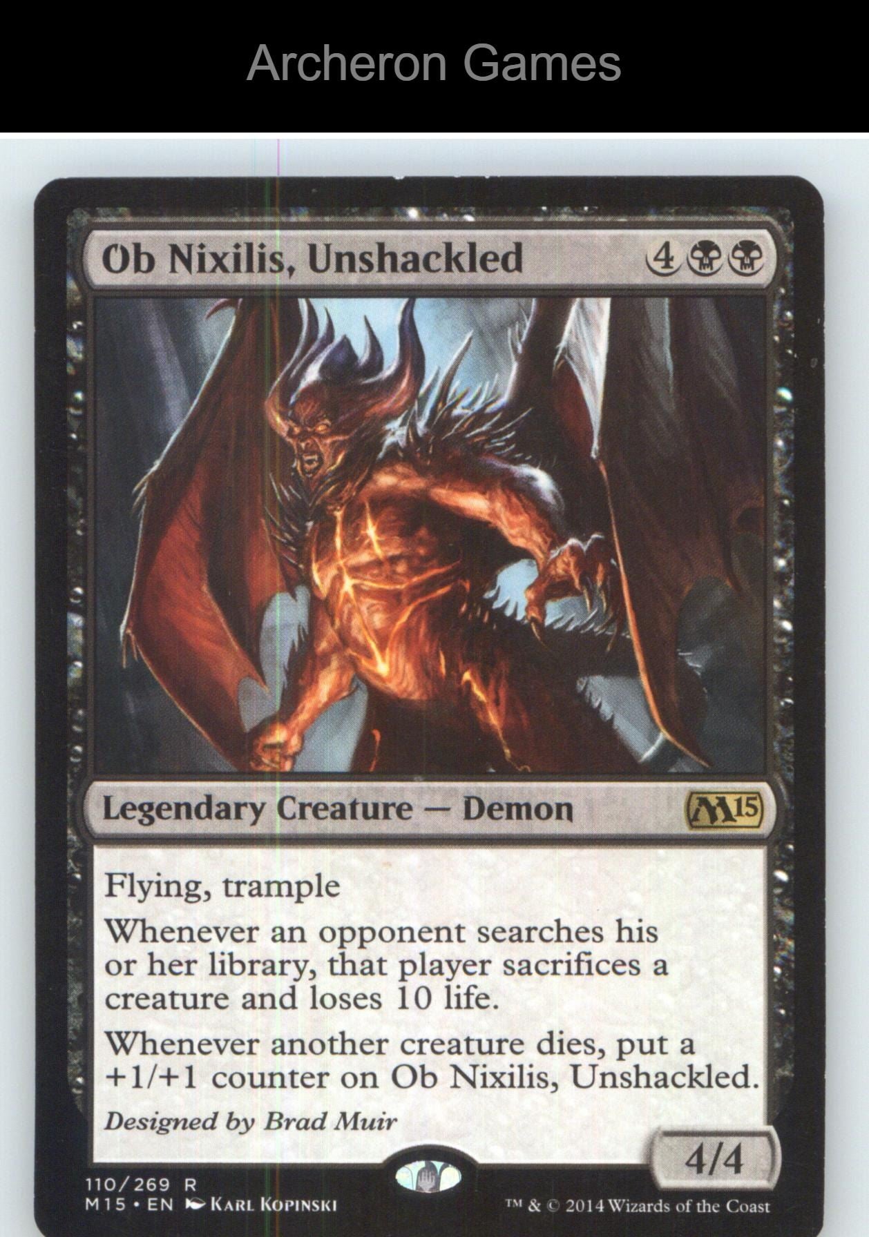 Ob Nixilis, Unshackled M15 110 R MTG Card NM/EX+