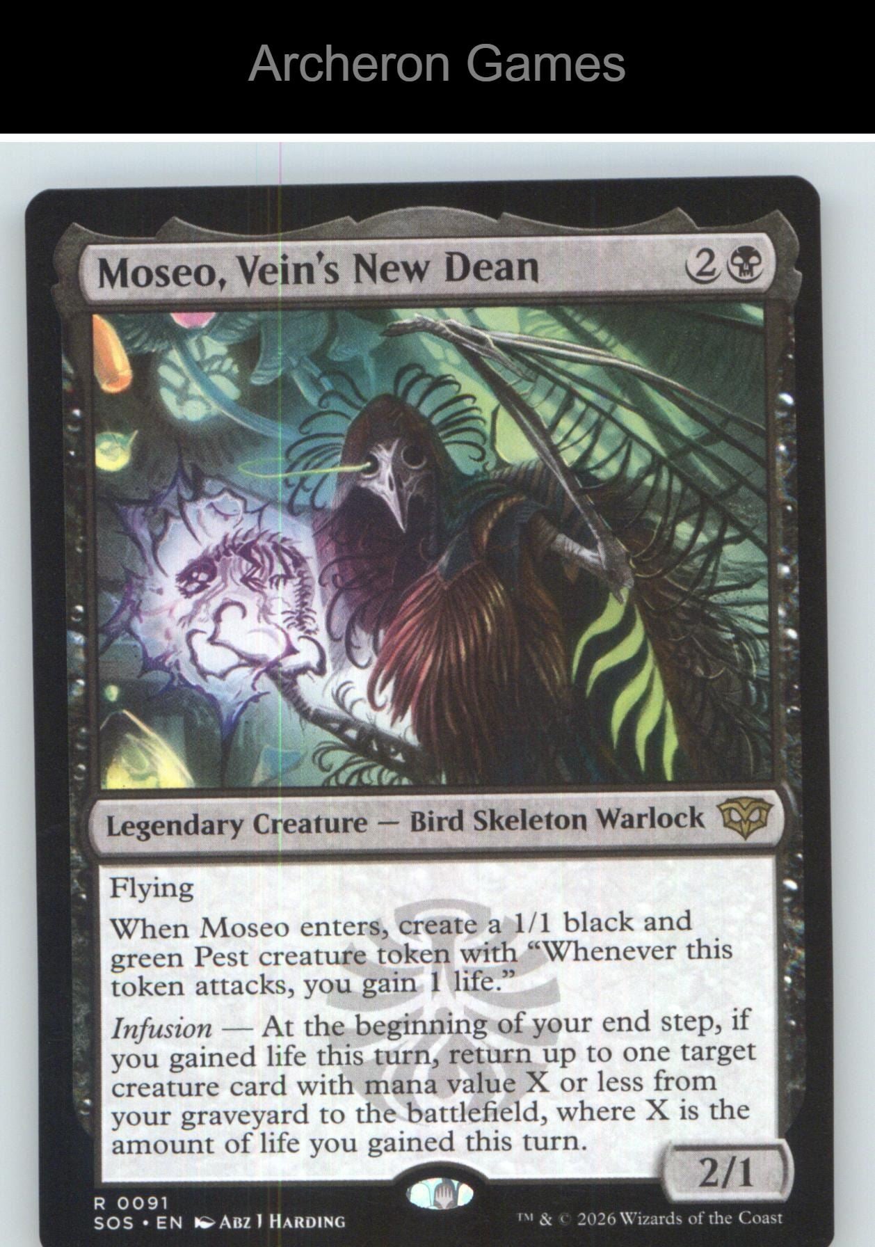 Moseo, Vein's New Dean SOS 91 R MTG Card NM/EX+