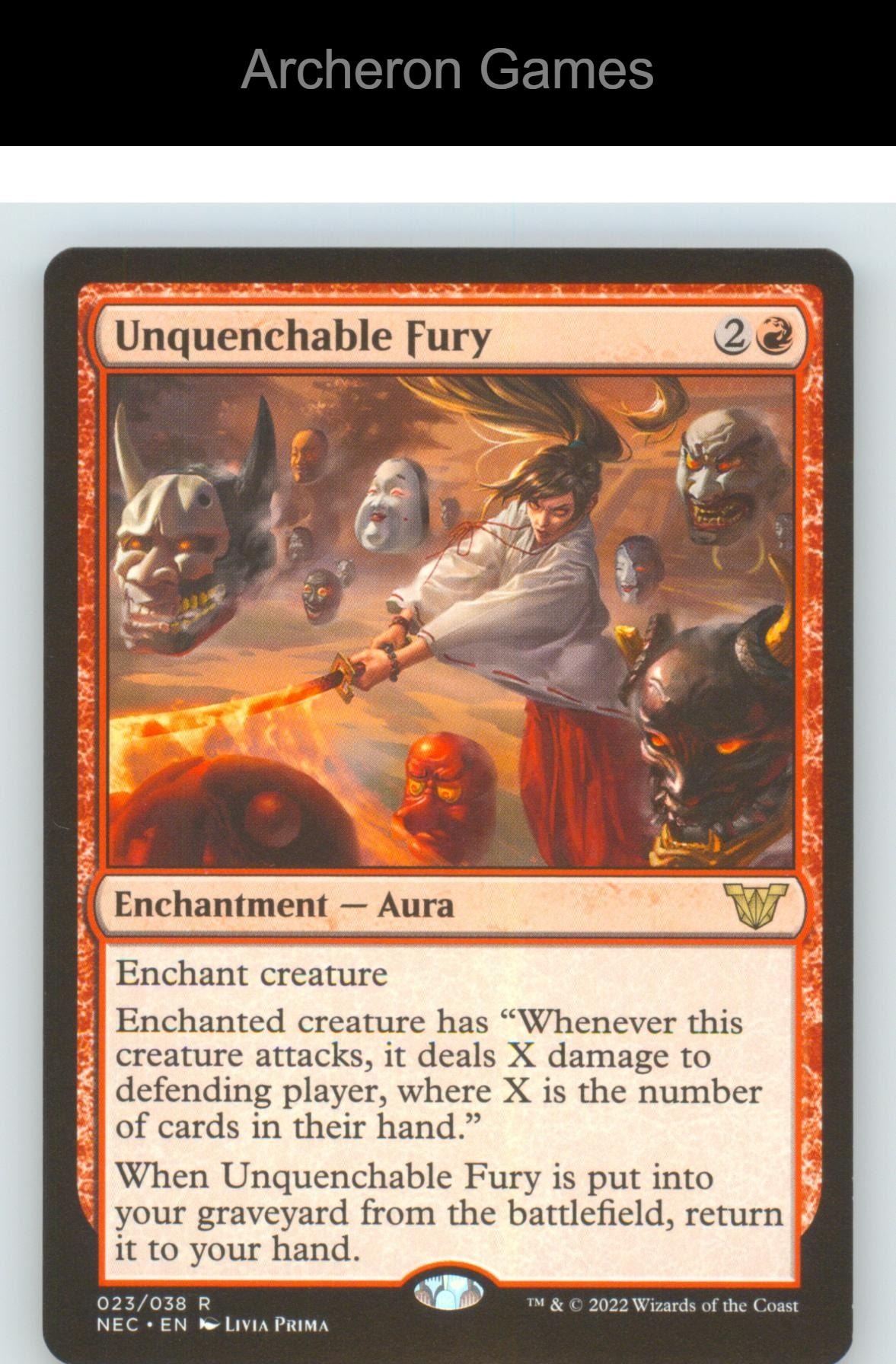 Unquenchable Fury NEC 23 R MTG Card NM/EX+