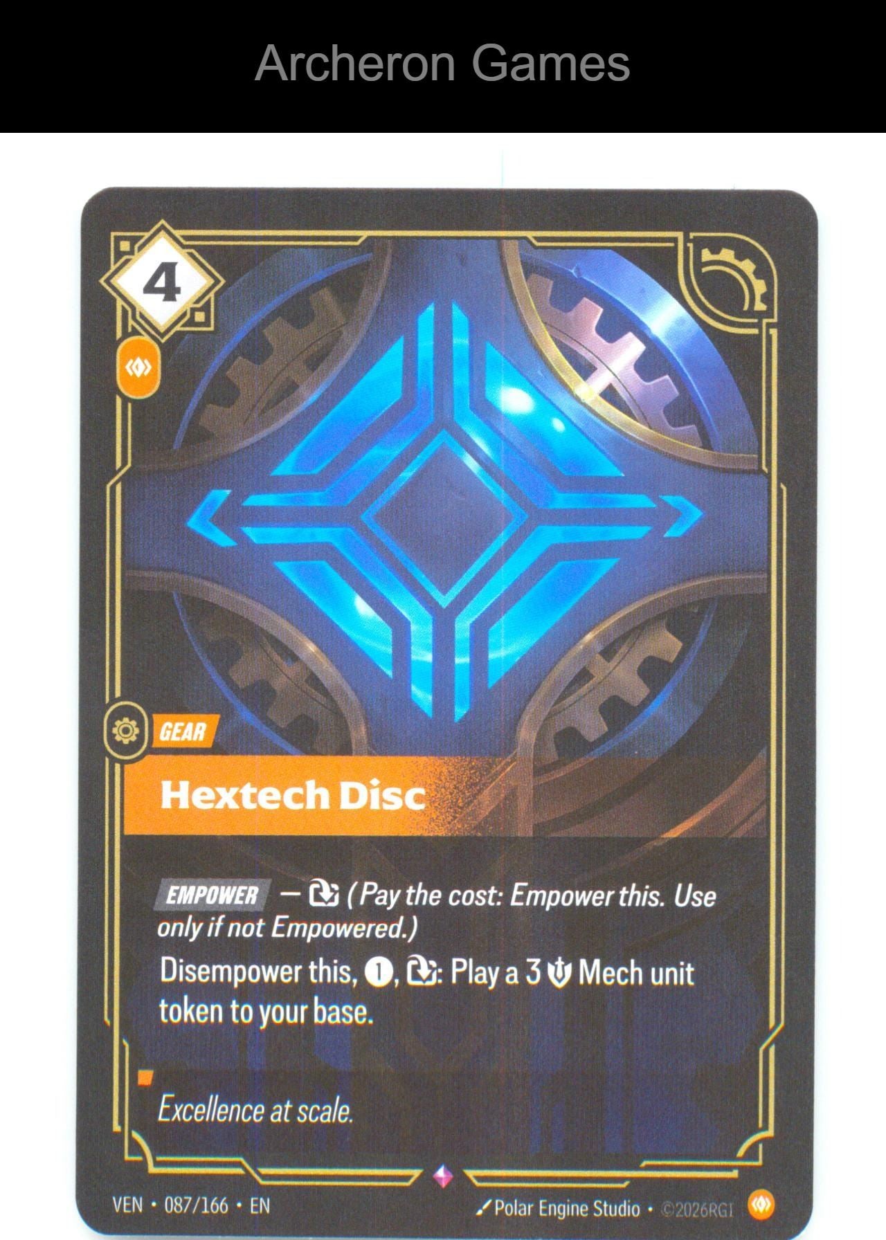 Hextech Disc VEN 087/166 R Vendetta Riftbound Card Foil