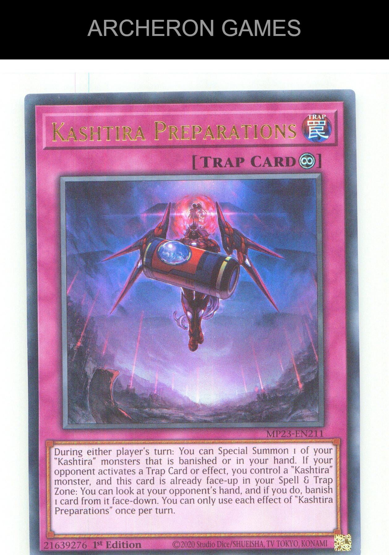 Kashtira Preparations UR YUGIOH Card 1st Edition
