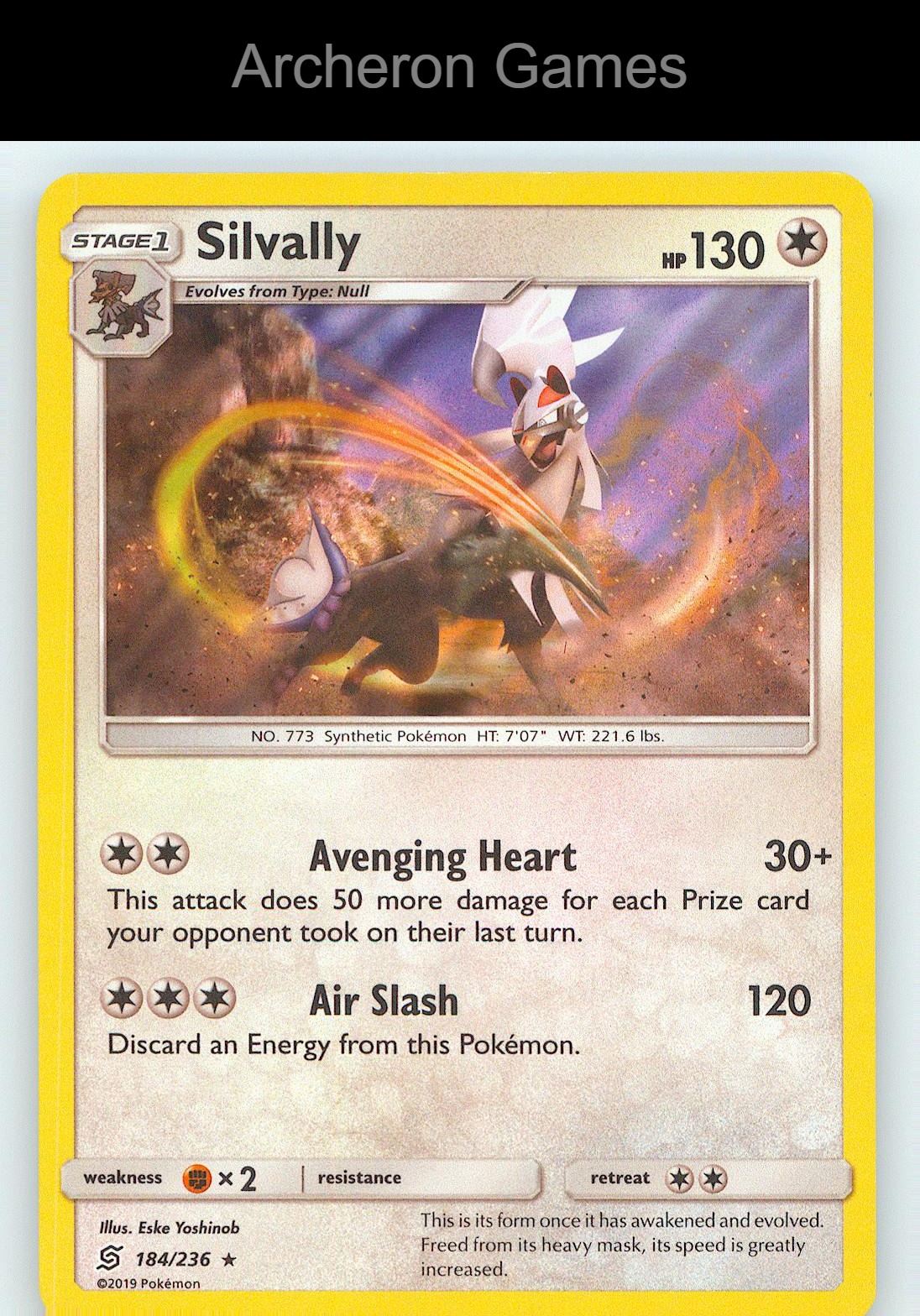Pokemon Card Silvally UNM 184/236 Surge Holo R Unified Minds