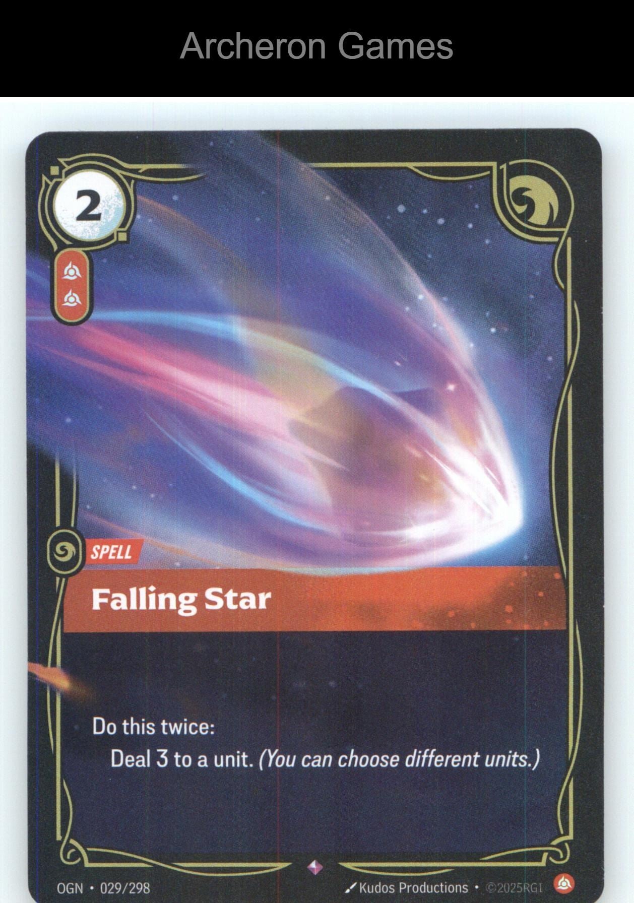 Falling Star OGN 029/298 R Origins Riftbound Card Foil
