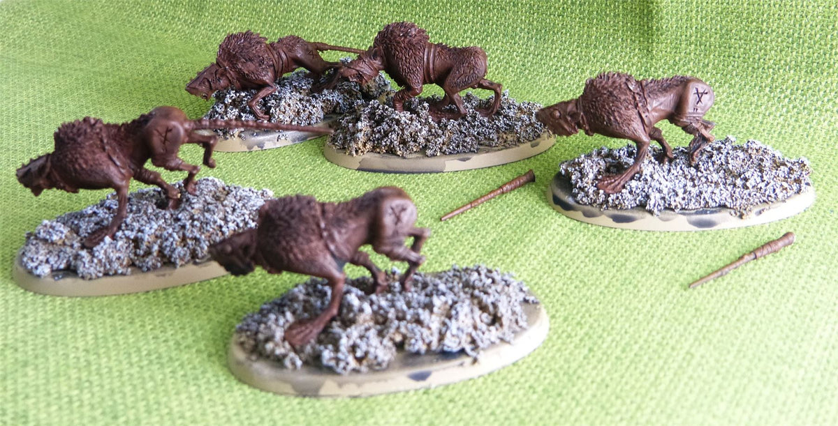 OOP Forge World - Rat Wolves - 5 Models One tail is missing and two tails are not attached - Warhammer AoS 40k #DZ