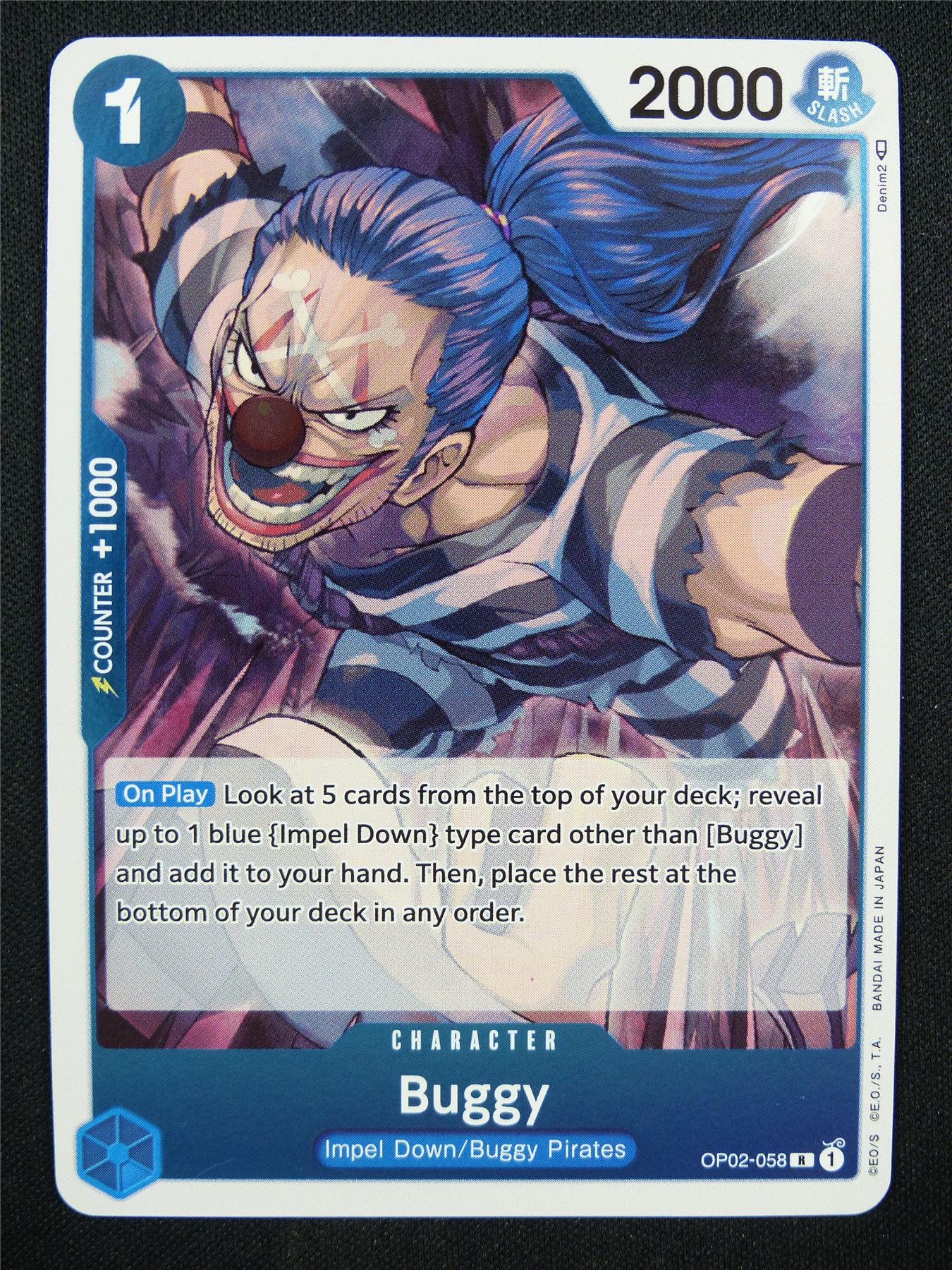 buggy one piece card game Buggy OP02-058 R