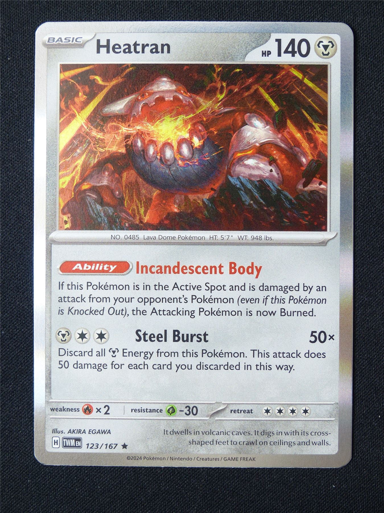 Heatran 123/167 Holo - Pokemon Card #70F