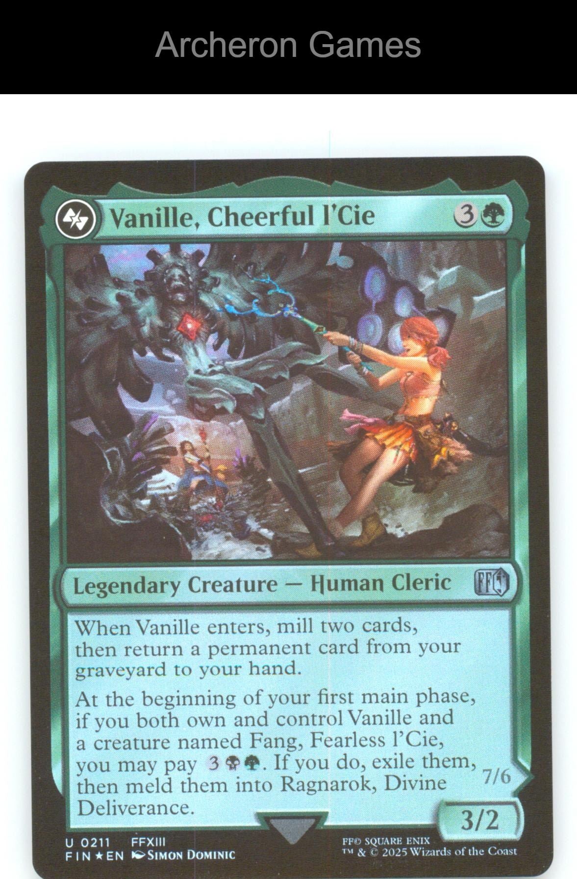 Vanille, Cheerful l'Cie FIN 211 UC MTG Card FINAL FANTASY FOIL