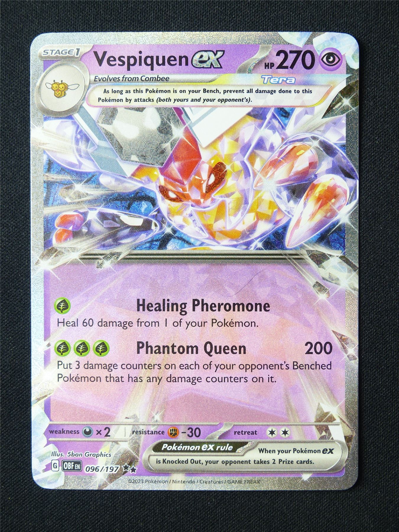 Vespiqueen EX 096/197 Textured Holo - Pokemon Card #626