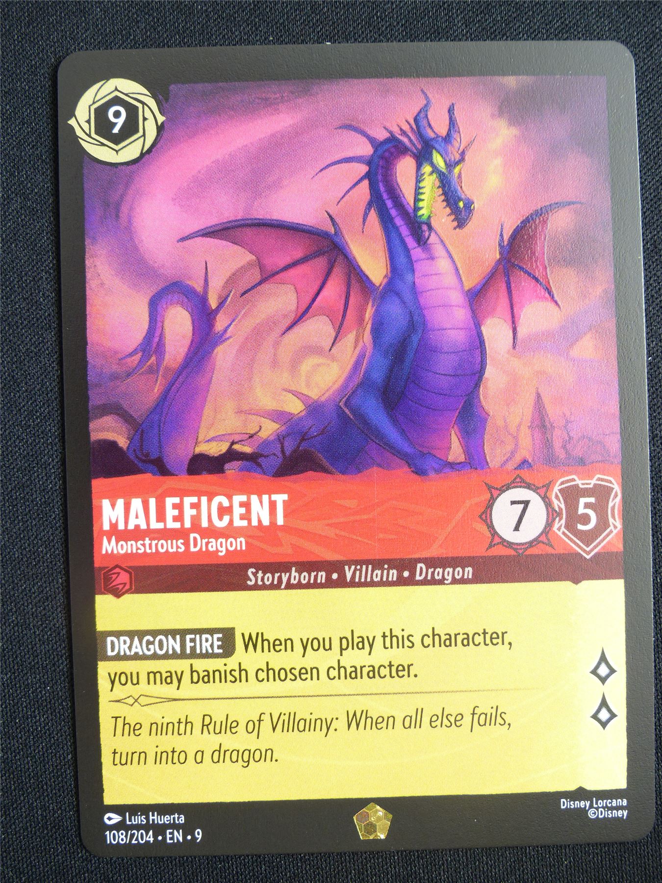 Maleficent Monstrous Dragon 108/204 - Lorcana Card #14H