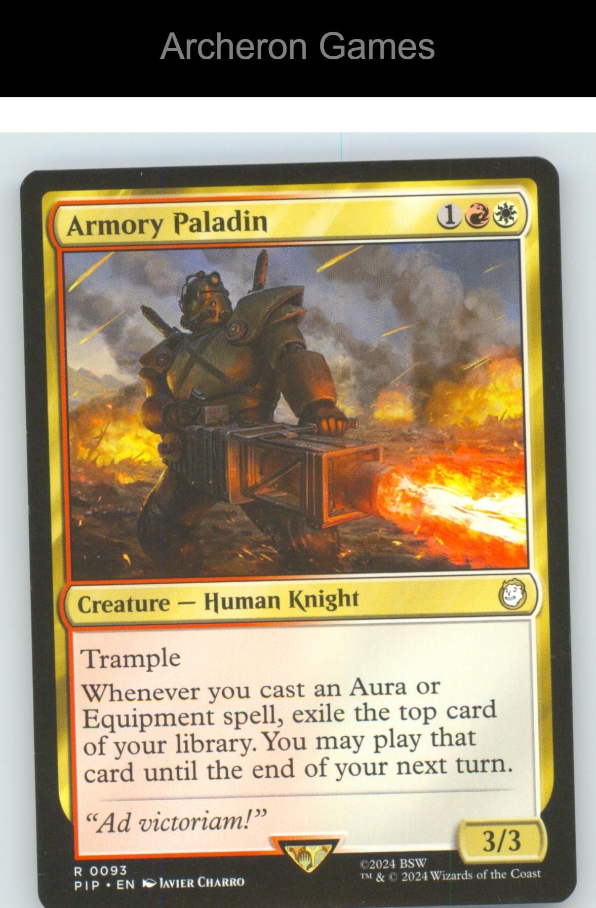 Armory Paladin PIP 93 R MTG Card NM/EX+