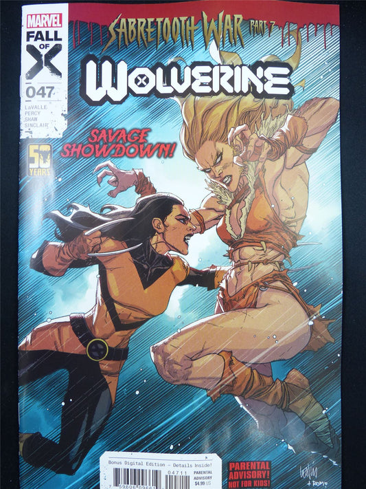 WOLVERINE #47 Sabretooth War part 7 - Jun 2024 Marvel Comic #55V