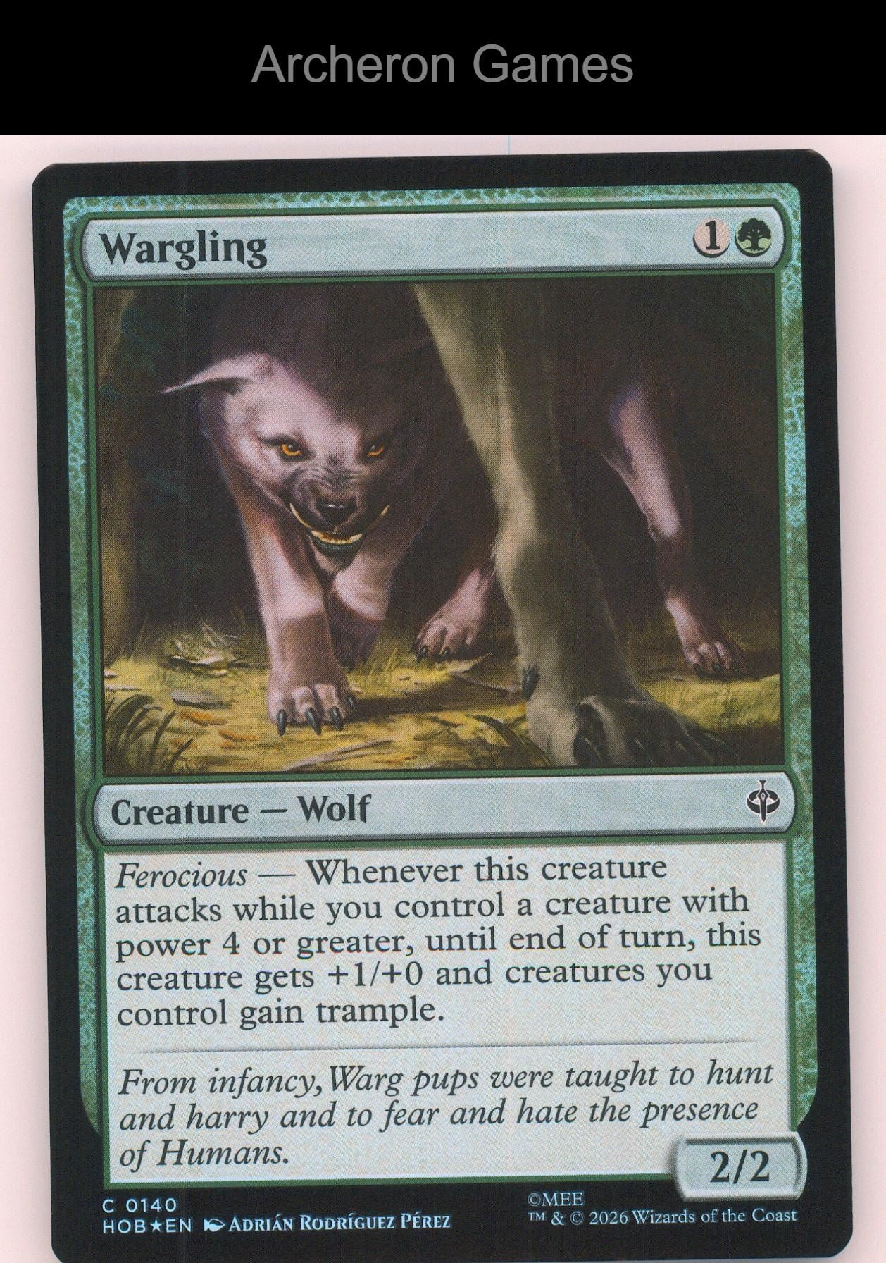 Wargling HOB 140 C MTG Card The Hobbit
