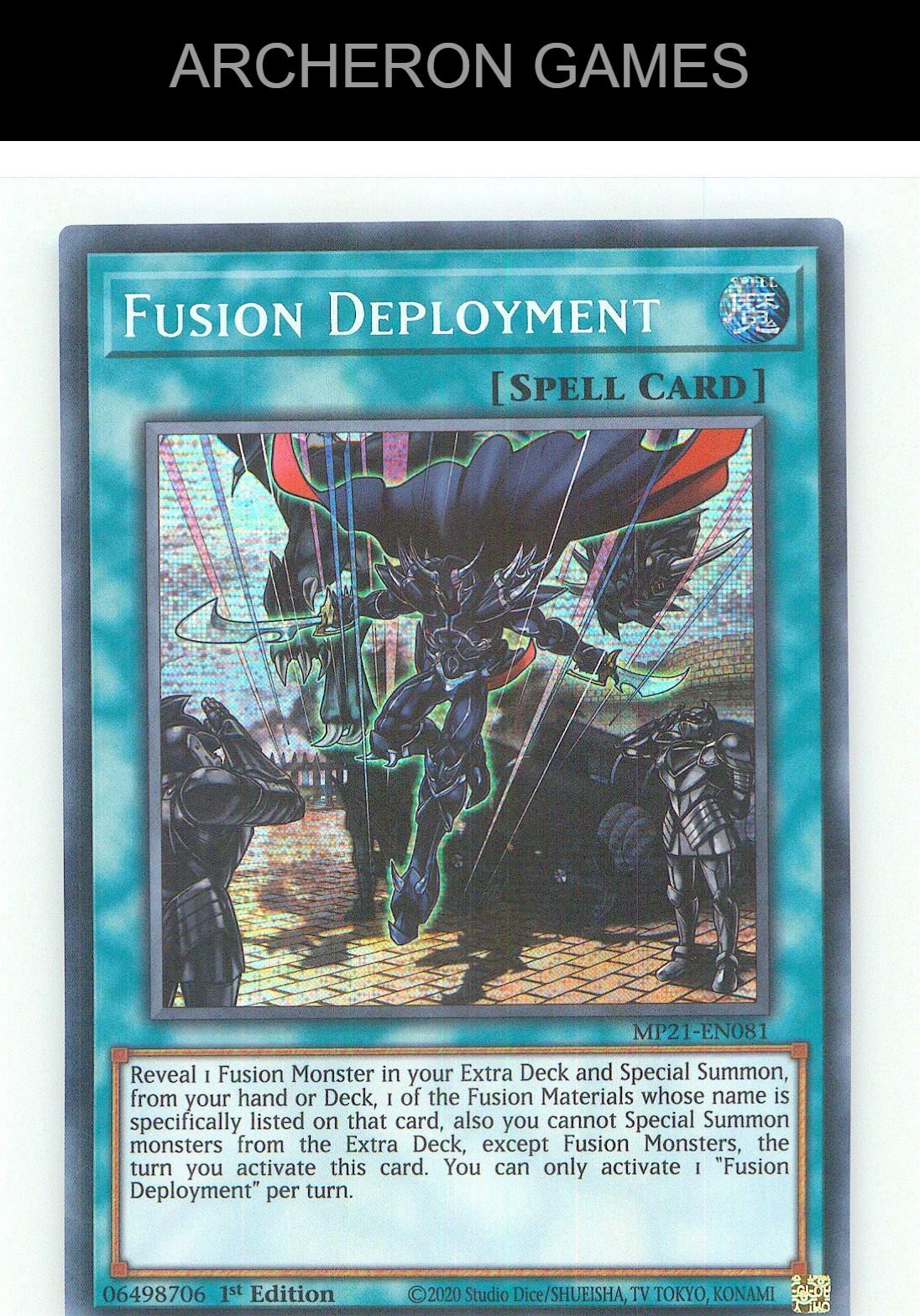 Fusion Deployment Prismatic Secret Rare YUGIOH Card 1st Edition