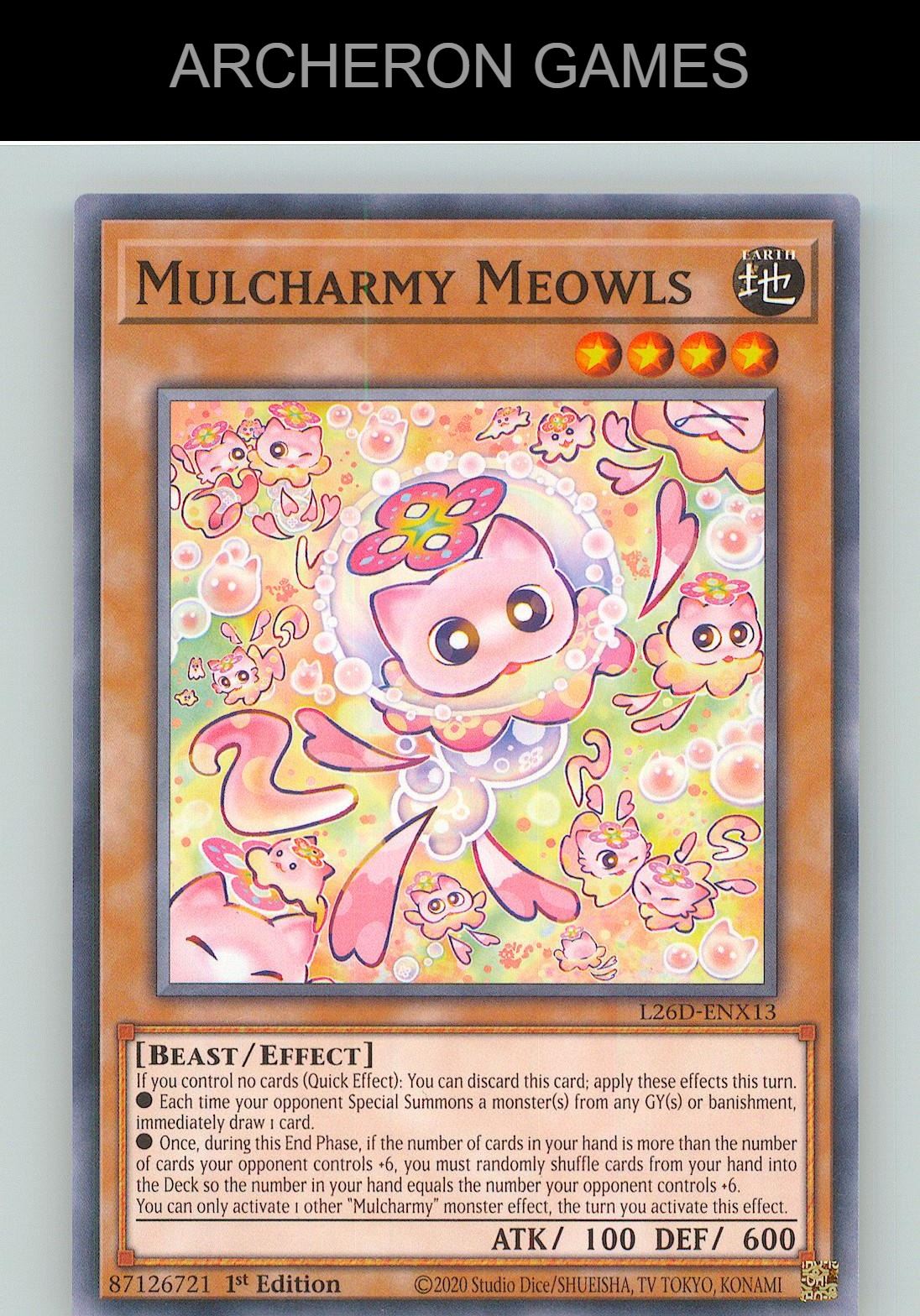 Mulcharmy Meowls C YUGIOH Card 1st Edition
