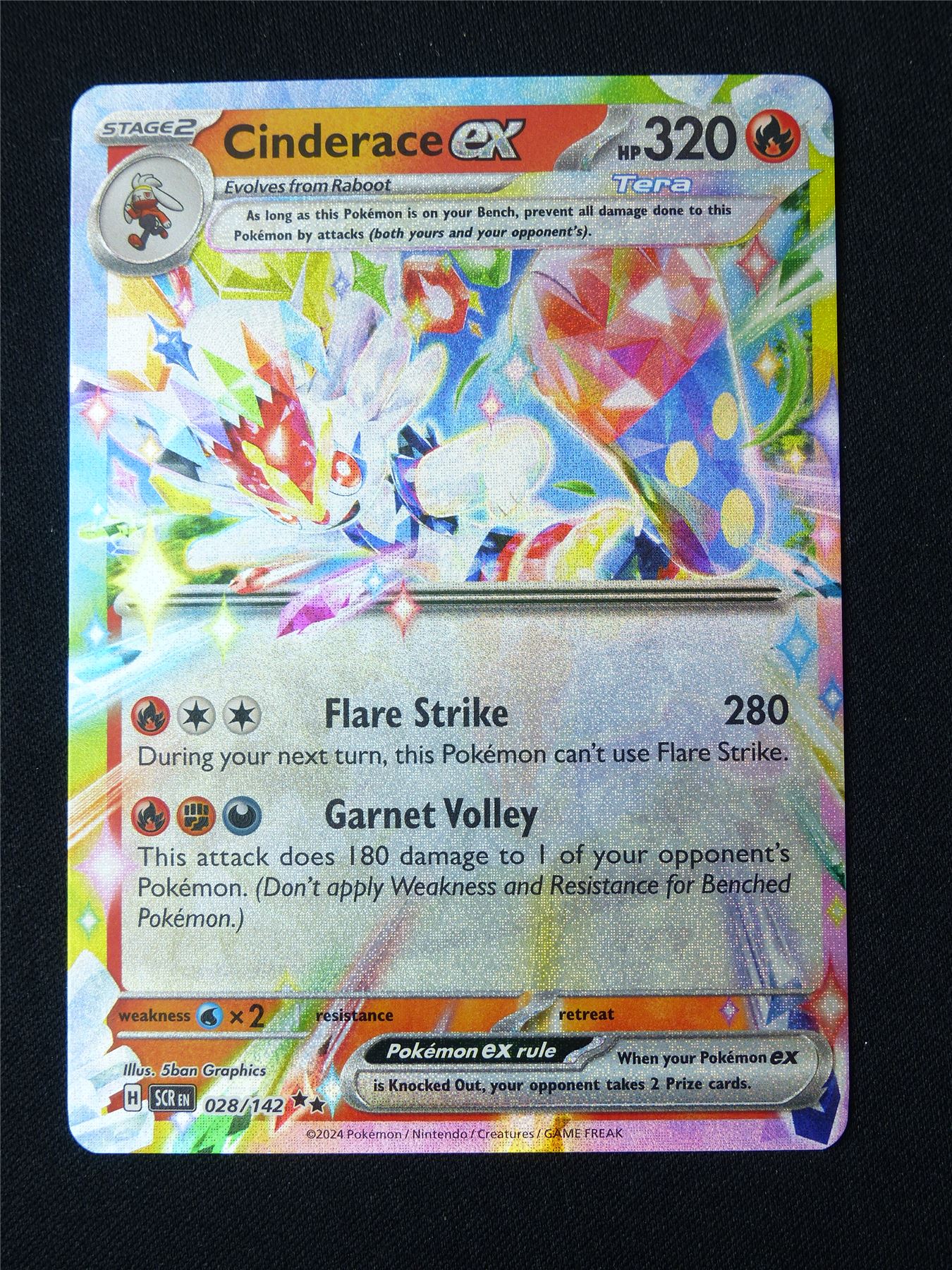 Cinderace EX 028/142 Textured Holo - Pokemon Card #1ZD