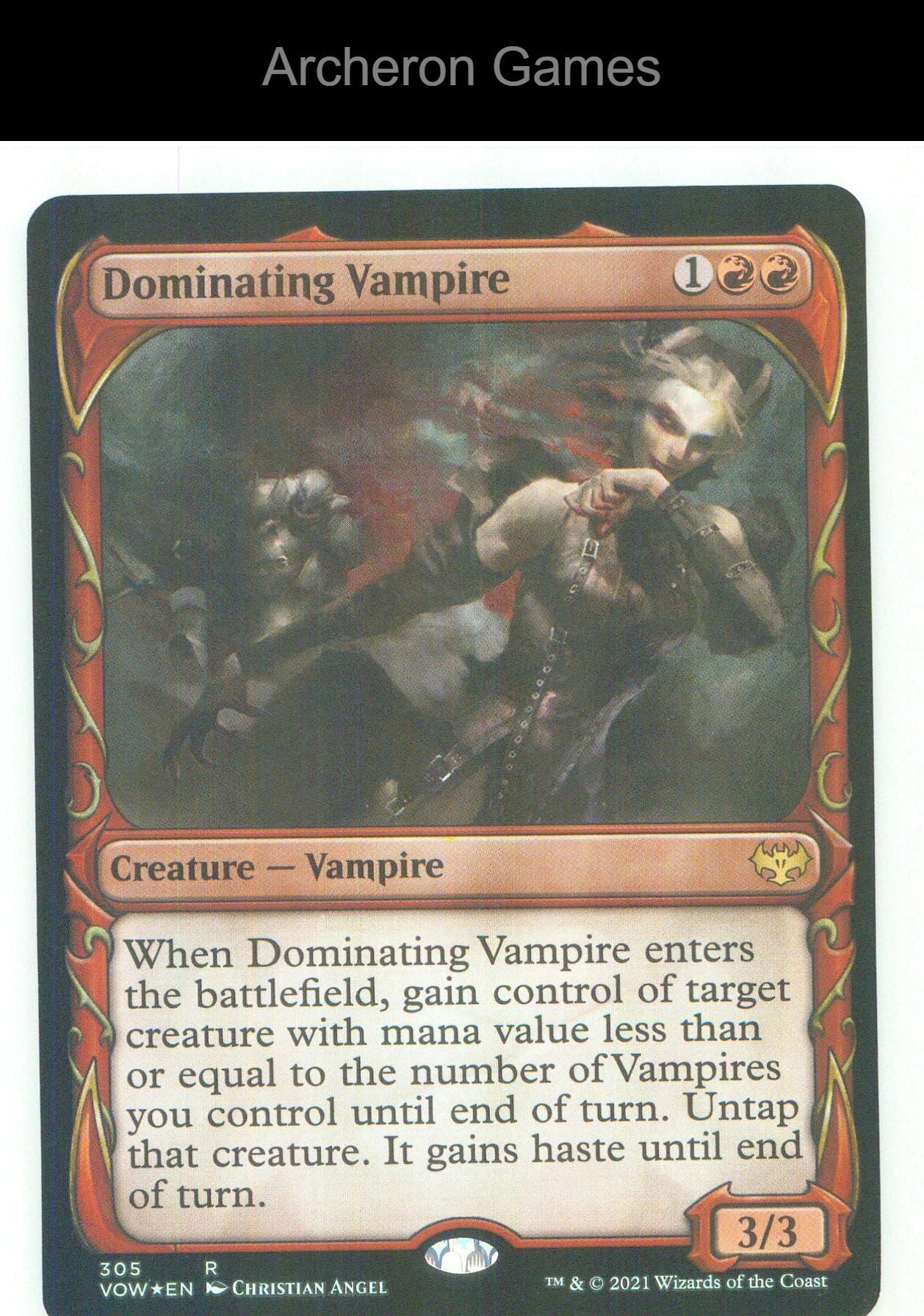 Dominating Vampire (Showcase) VOW 305 R MTG Card NM/EX+ Foil