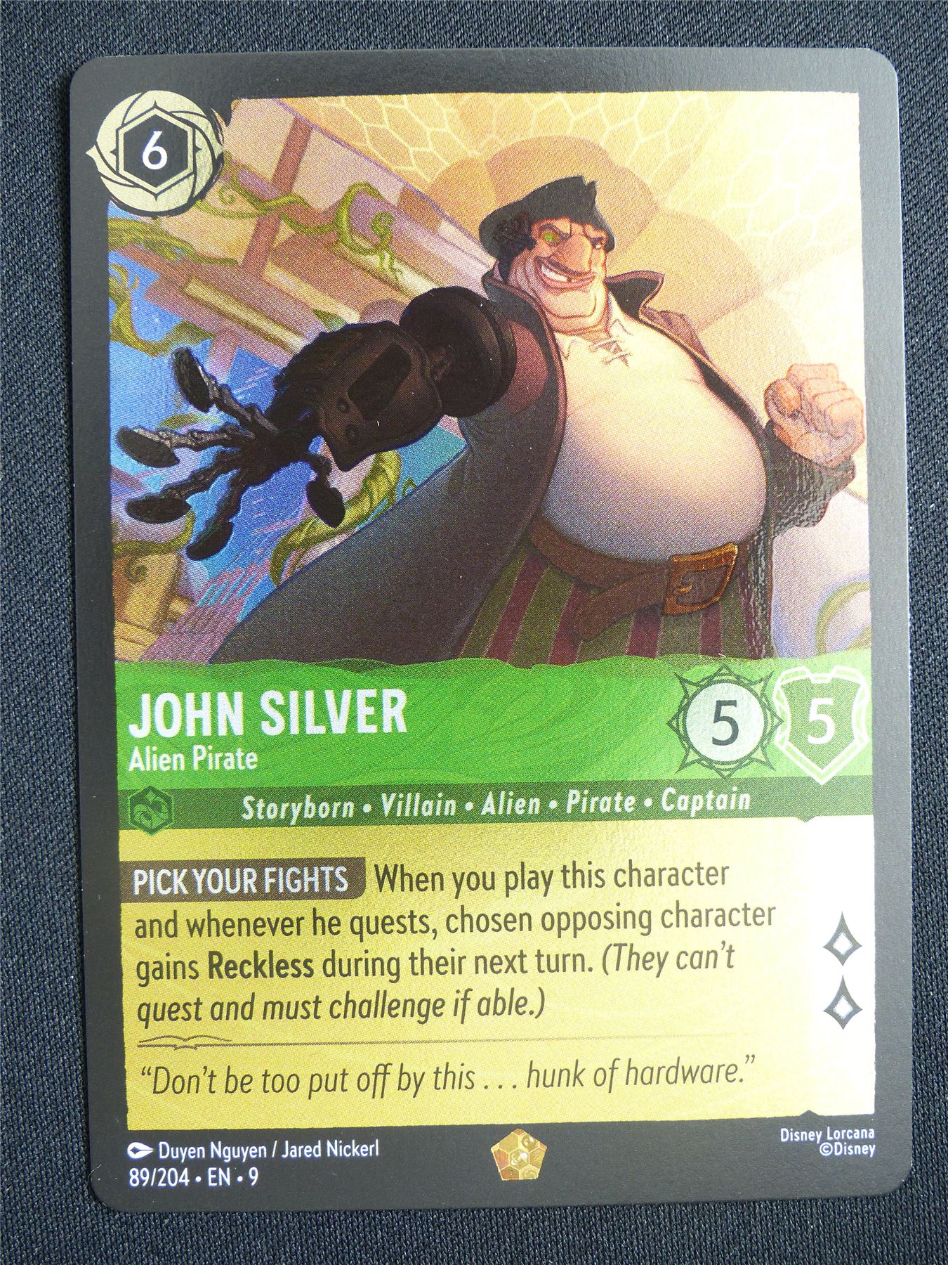 John Silver Alien Pirate 89/204 Foil - Lorcana Card #13Q