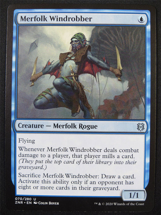 Merfolk Windrobber - ZNR - Mtg Card #5E7