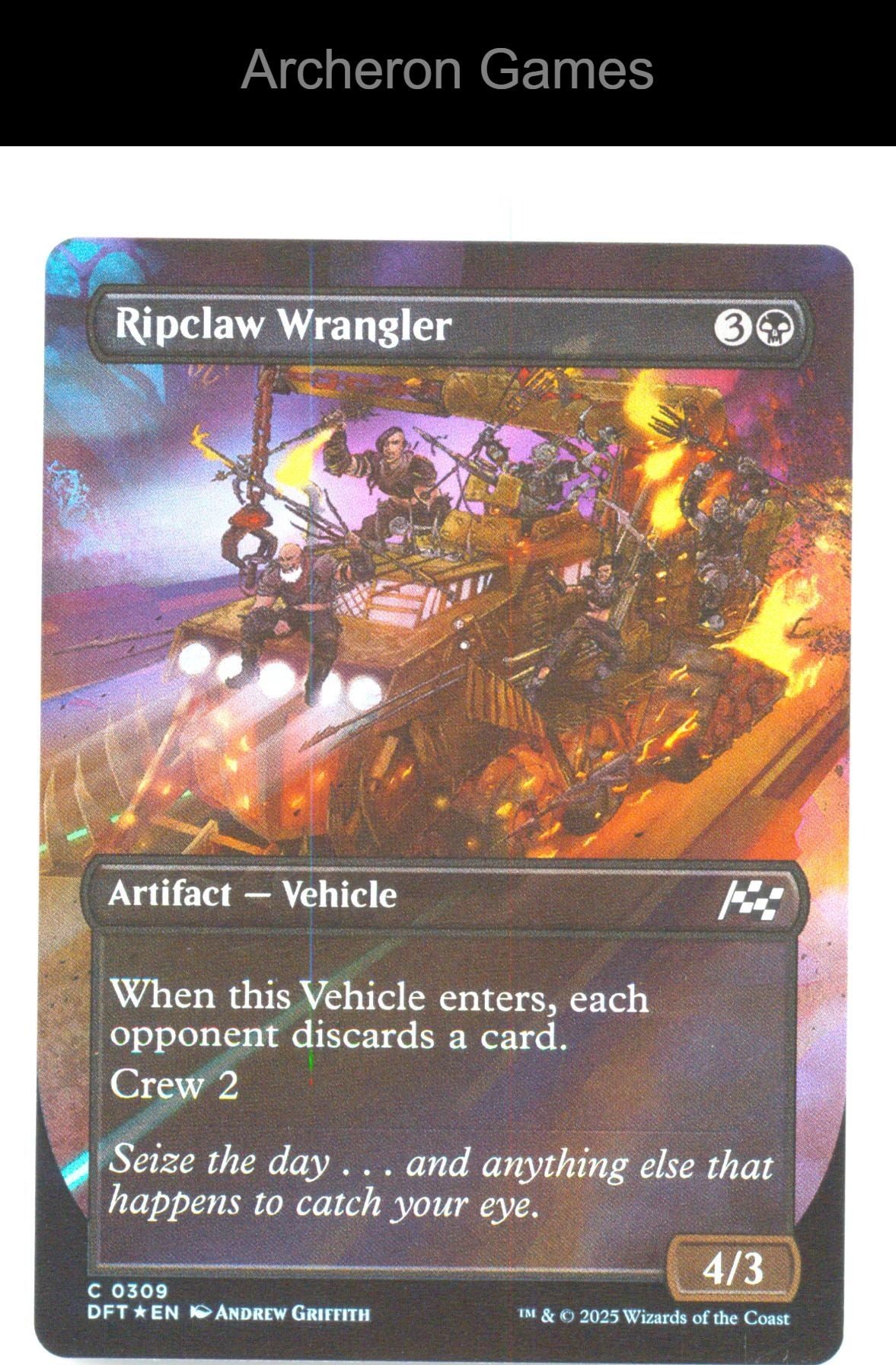 Ripclaw Wrangler (Borderless) DFT 309 C MTG Card Aetherdrift Foil