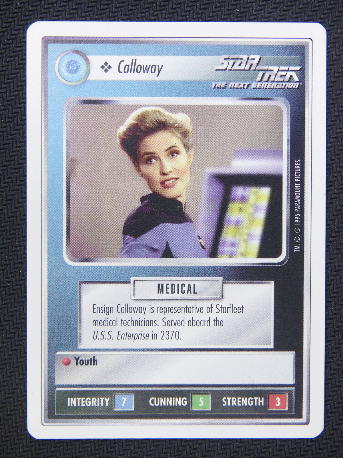 Calloway White Border - Star Trek Next Gen Card #4NT