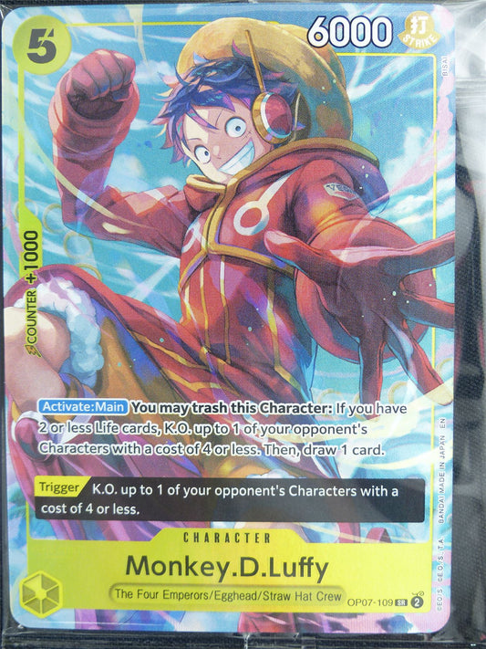 Monkey D Luffy OP07-109 SR Promo Foil - One Piece Card #5Q4
